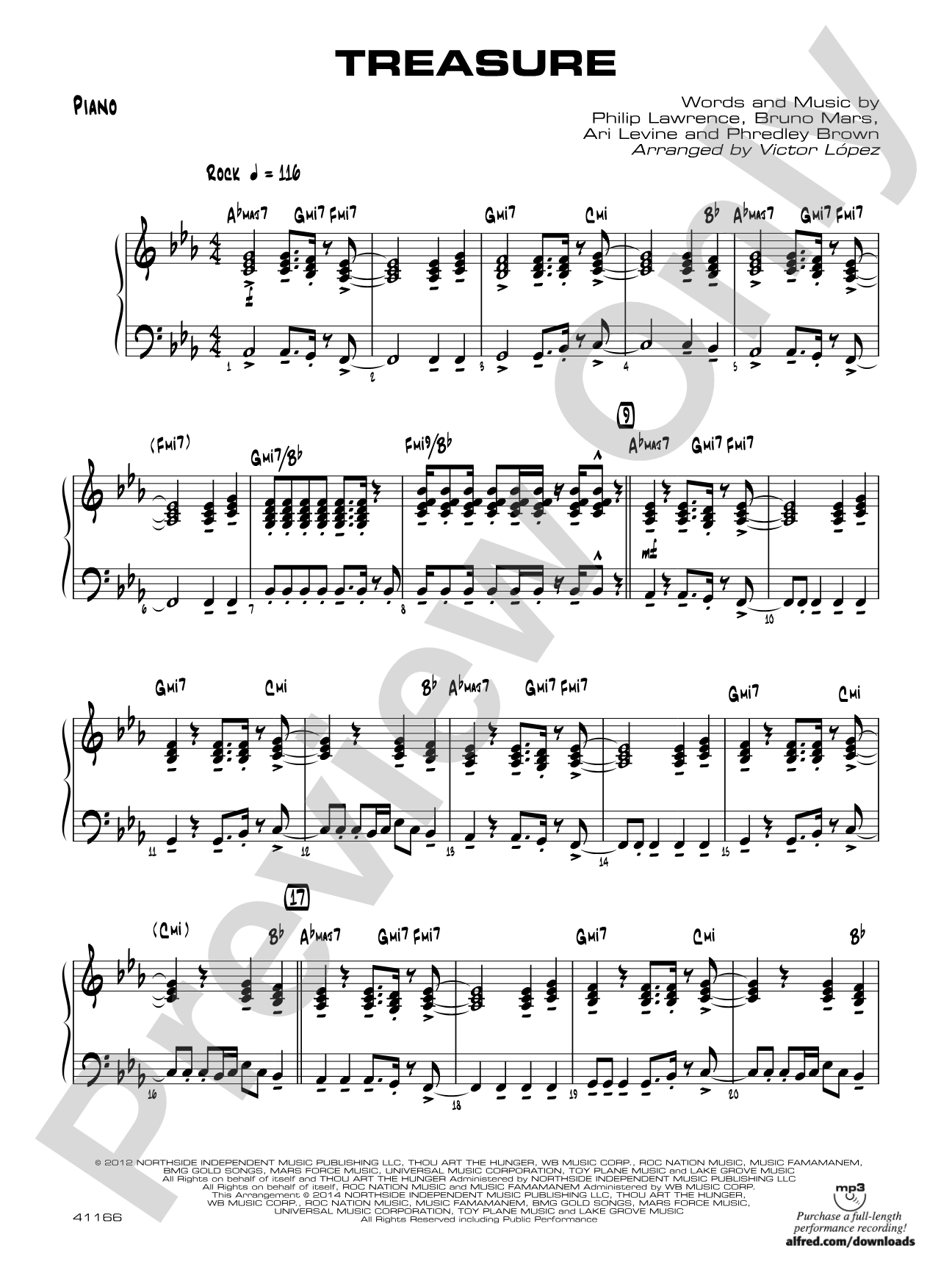 Treasure: Piano Accompaniment