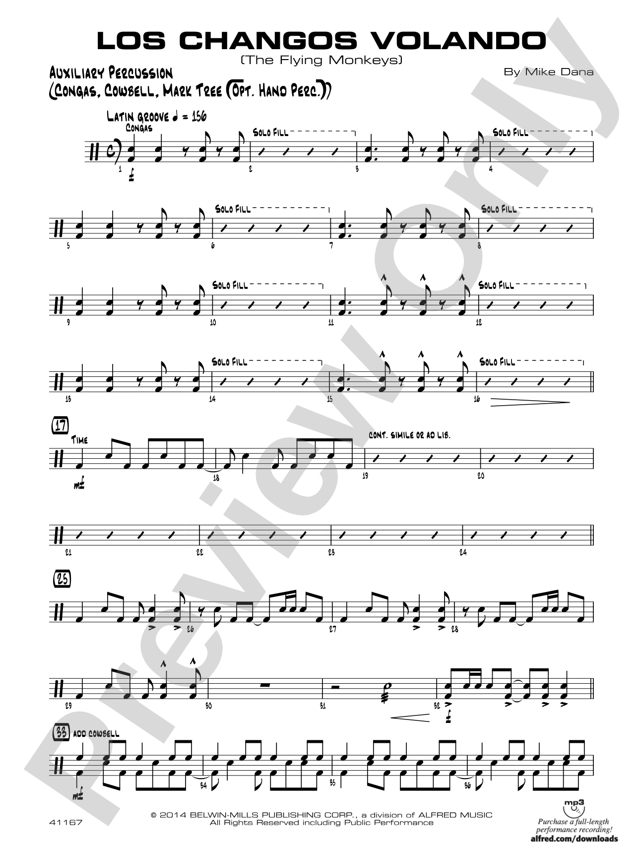 Los changos volando: Auxiliary Percussion