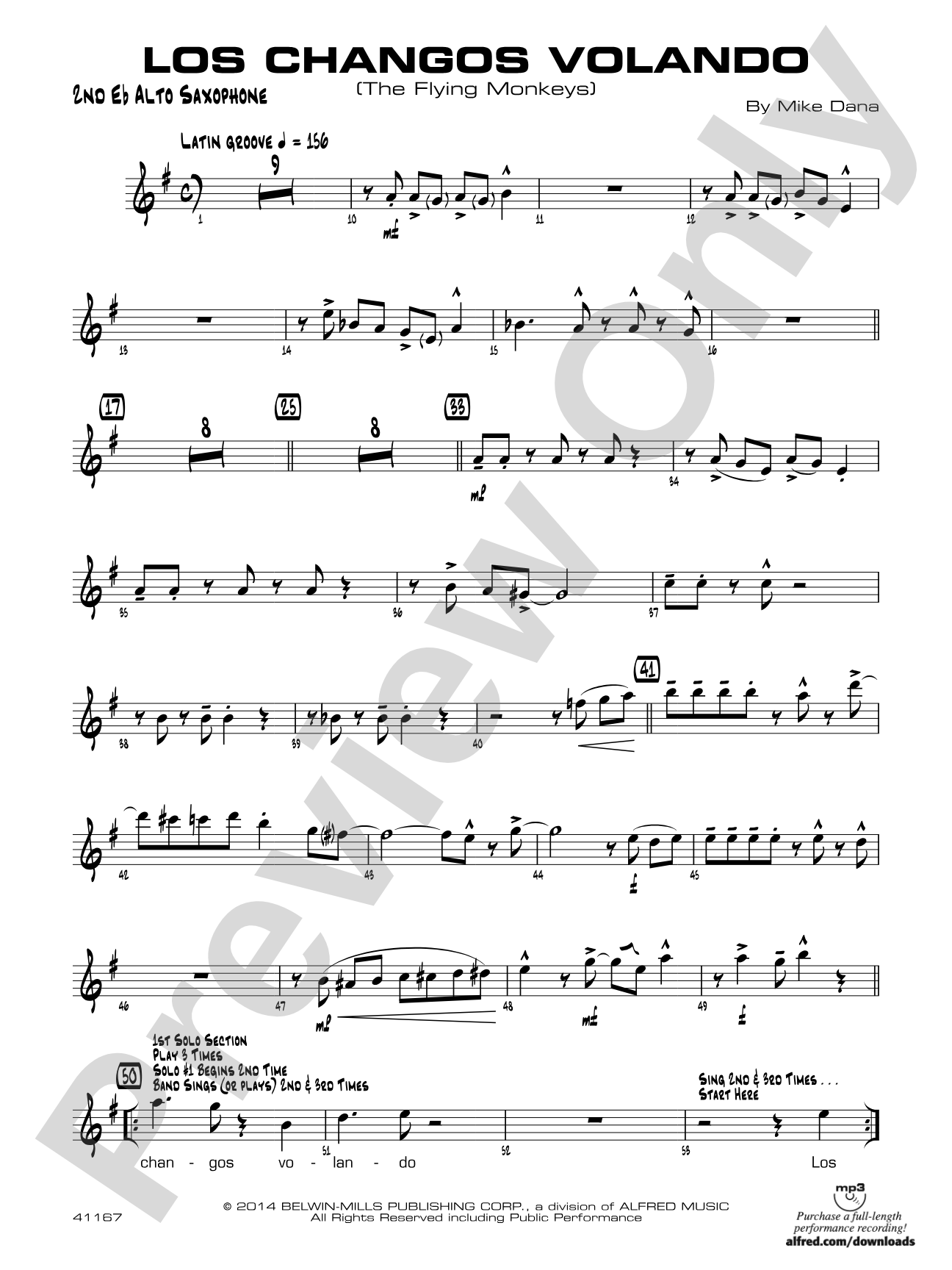 Los changos volando: 2nd E-flat Alto Saxophone