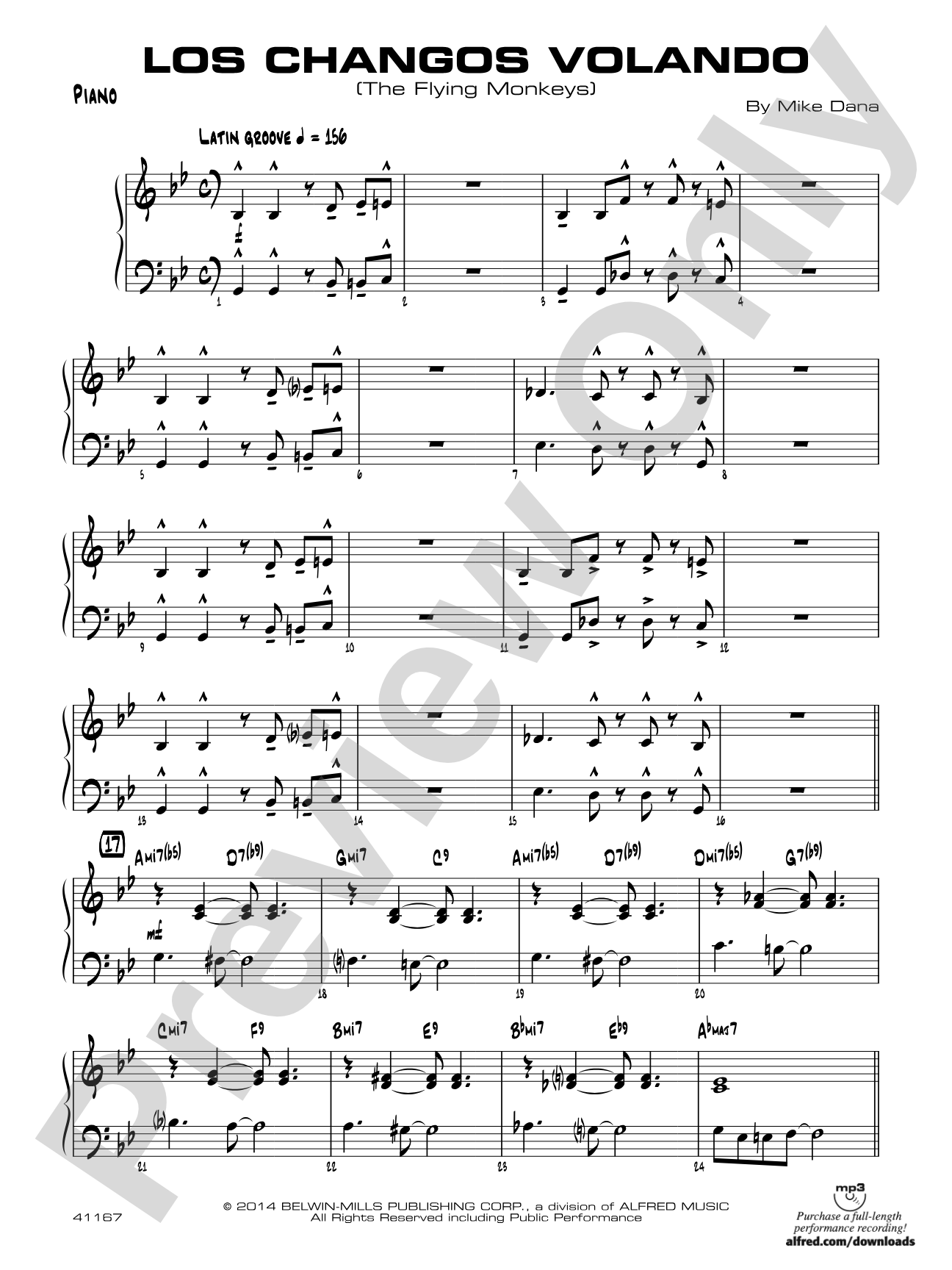 Los changos volando: Piano Accompaniment