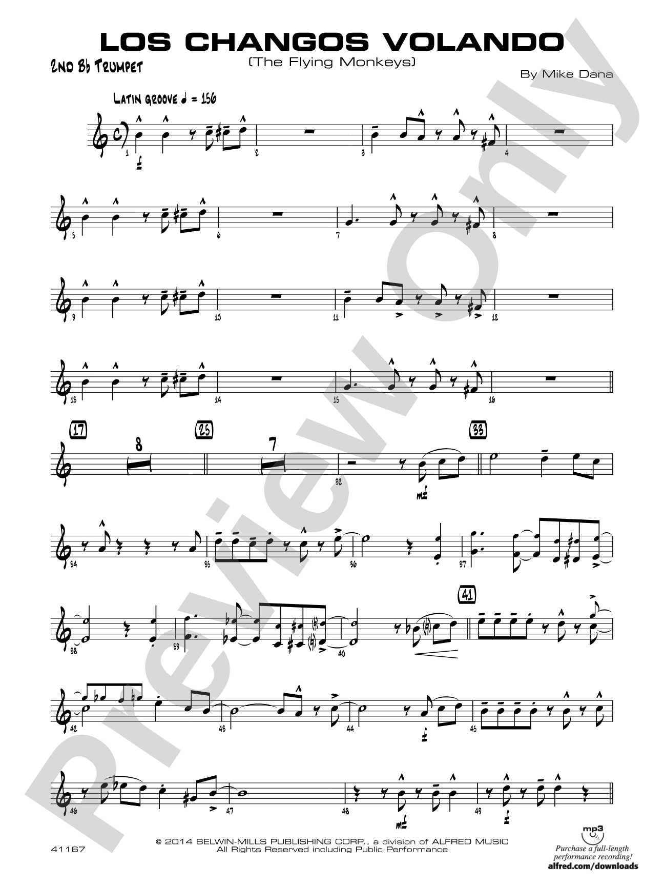 Los changos volando: 2nd B-flat Trumpet