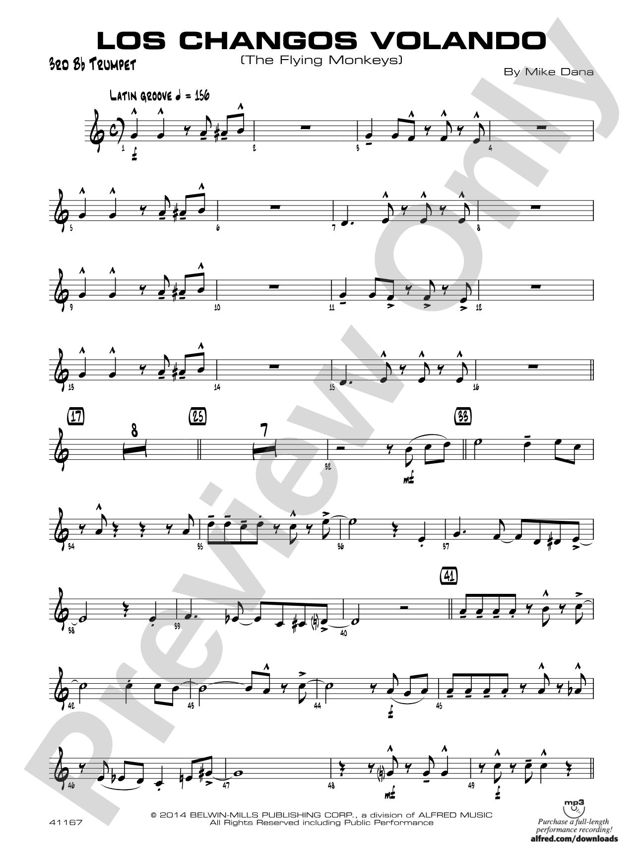 Los changos volando: 3rd B-flat Trumpet