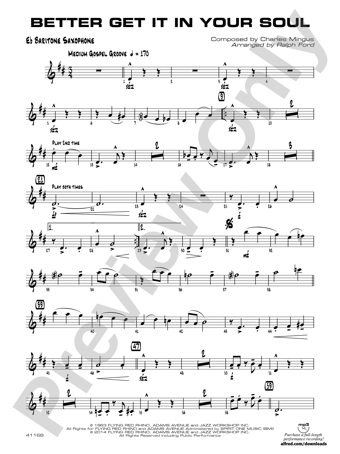 Better Get It in Your Soul: E-flat Baritone Saxophone