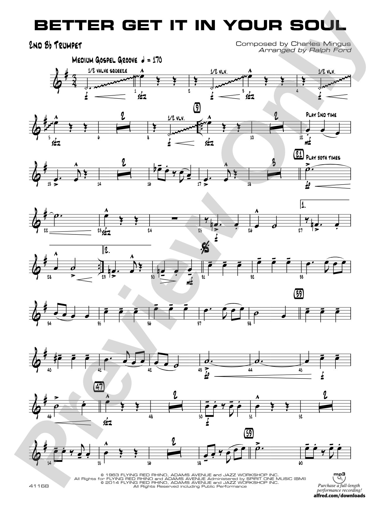 Better Get It in Your Soul: 2nd B-flat Trumpet