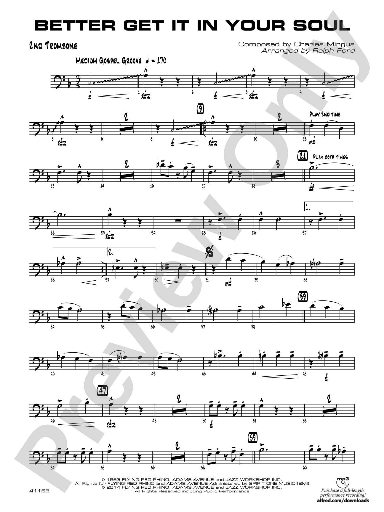 Better Get It in Your Soul: 2nd Trombone