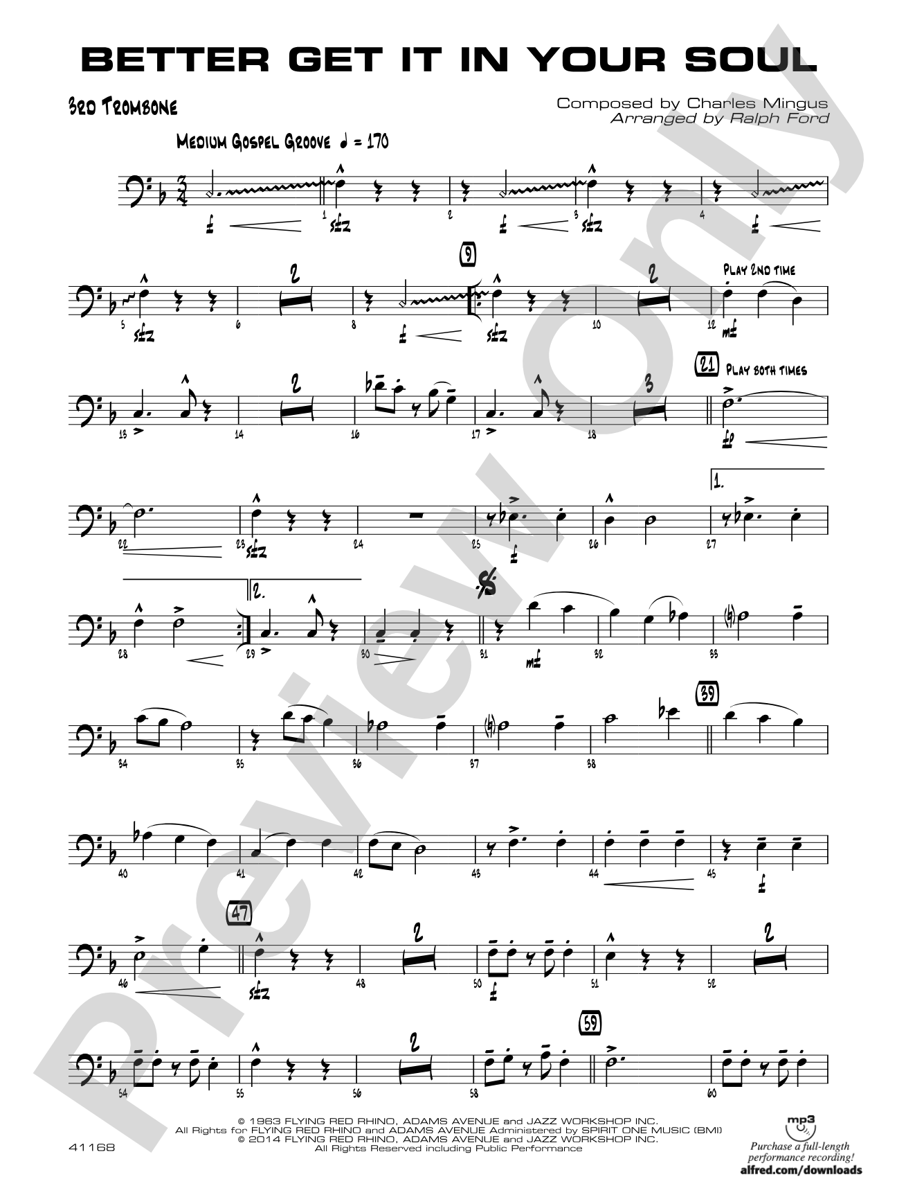 Better Get It in Your Soul: 3rd Trombone