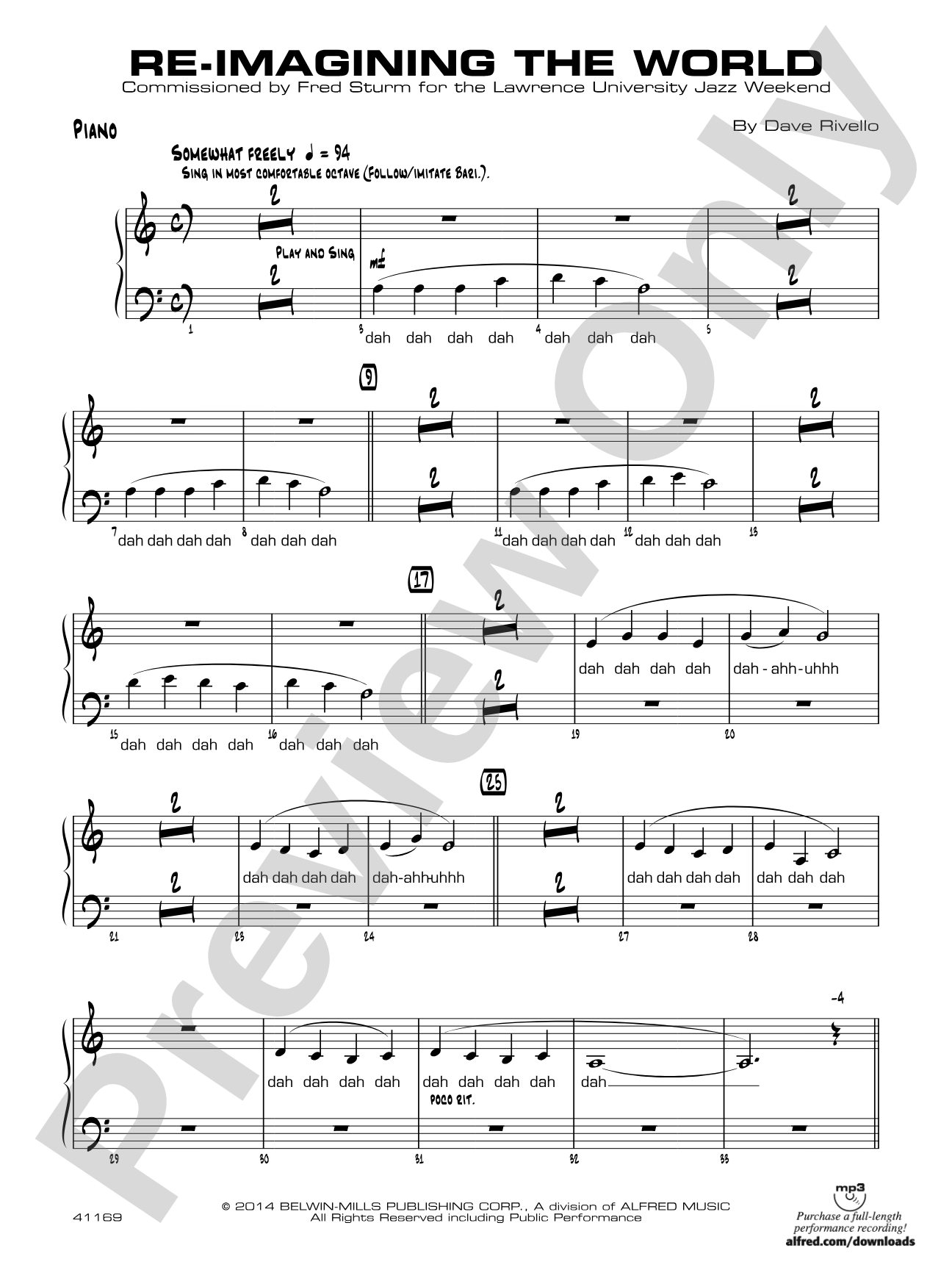 Re-Imagining the World: Piano Accompaniment