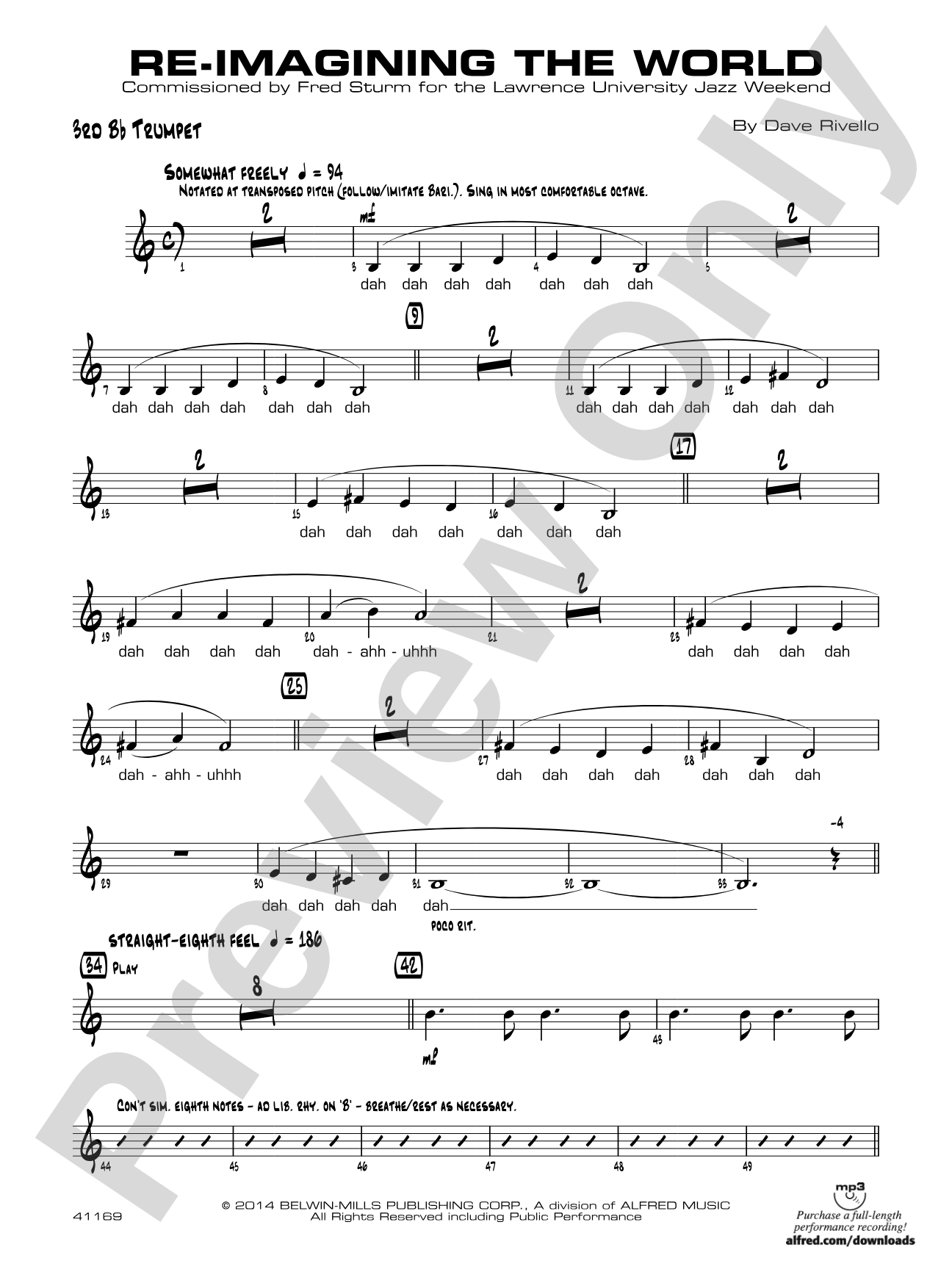 Re-Imagining the World: 3rd B-flat Trumpet