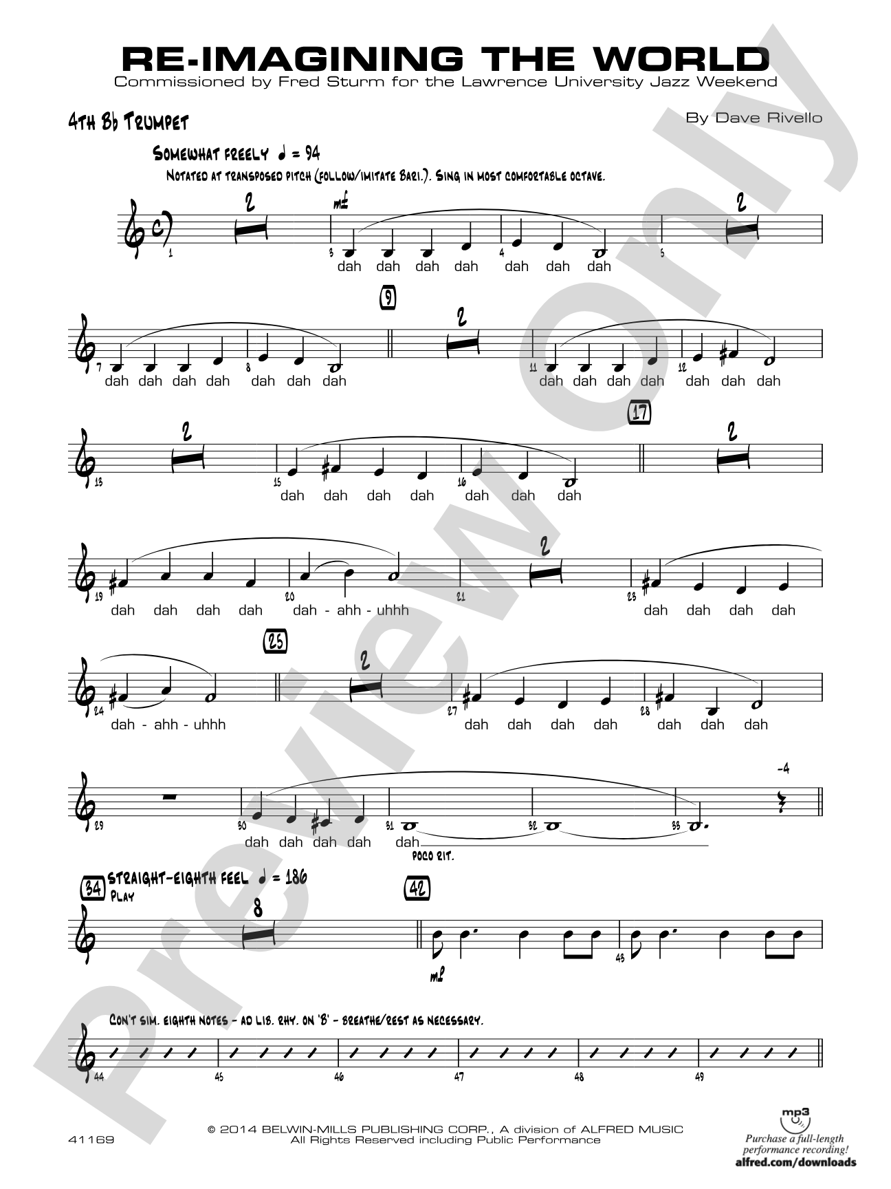 Re-Imagining the World: 4th B-flat Trumpet