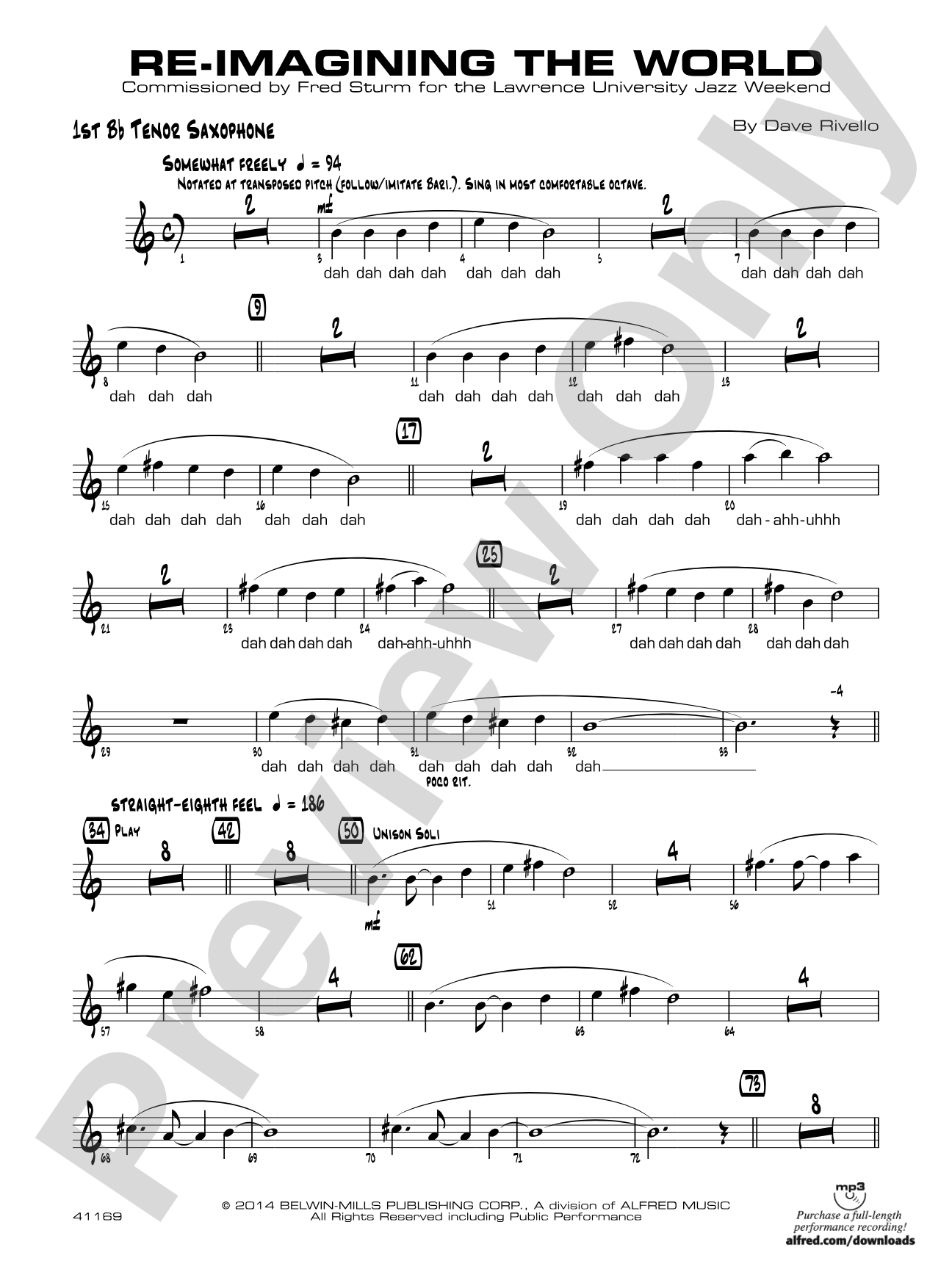 Re-Imagining the World: B-flat Tenor Saxophone