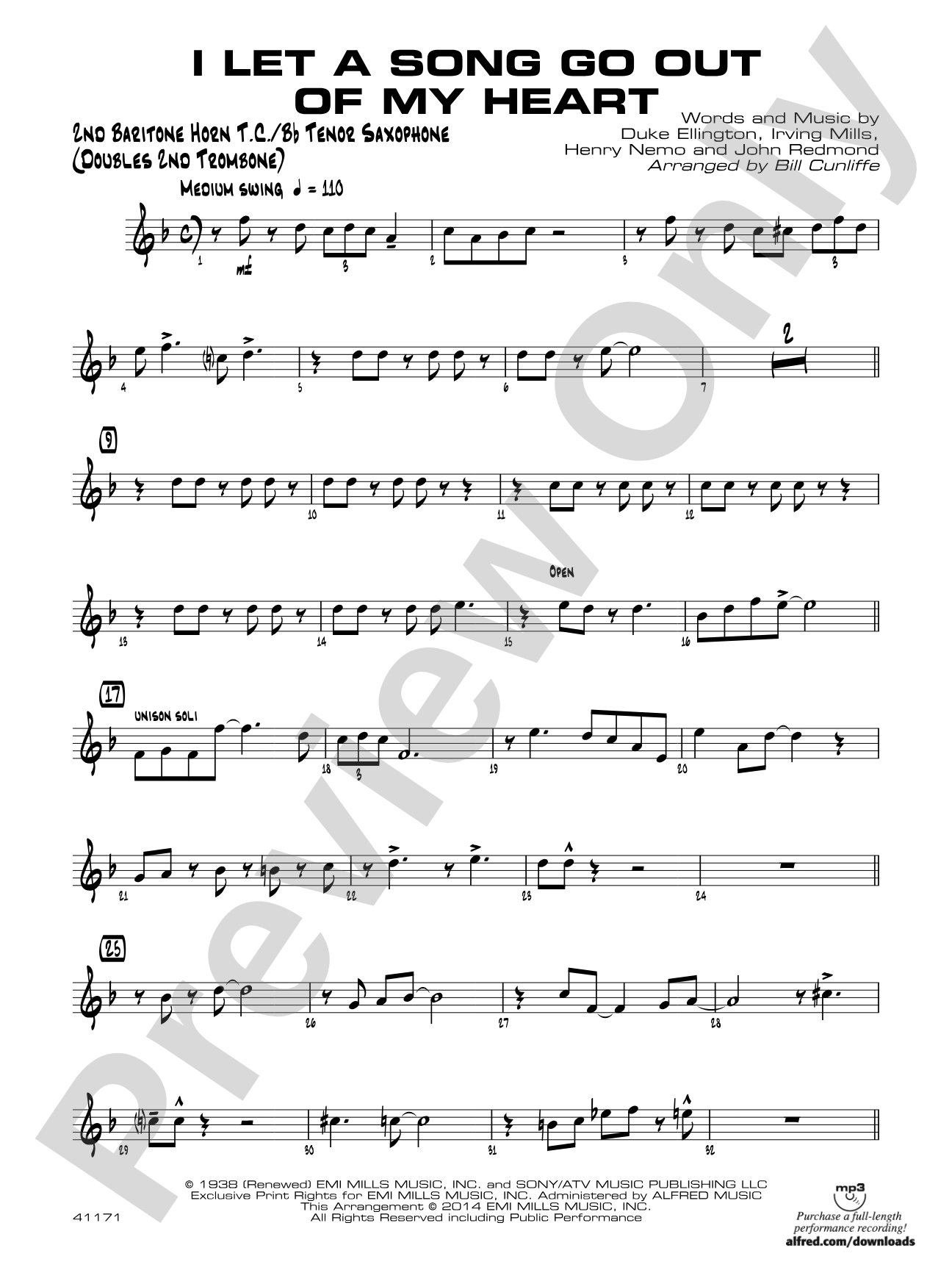 I Let a Song Go Out of My Head: 2nd Baritone T.C.