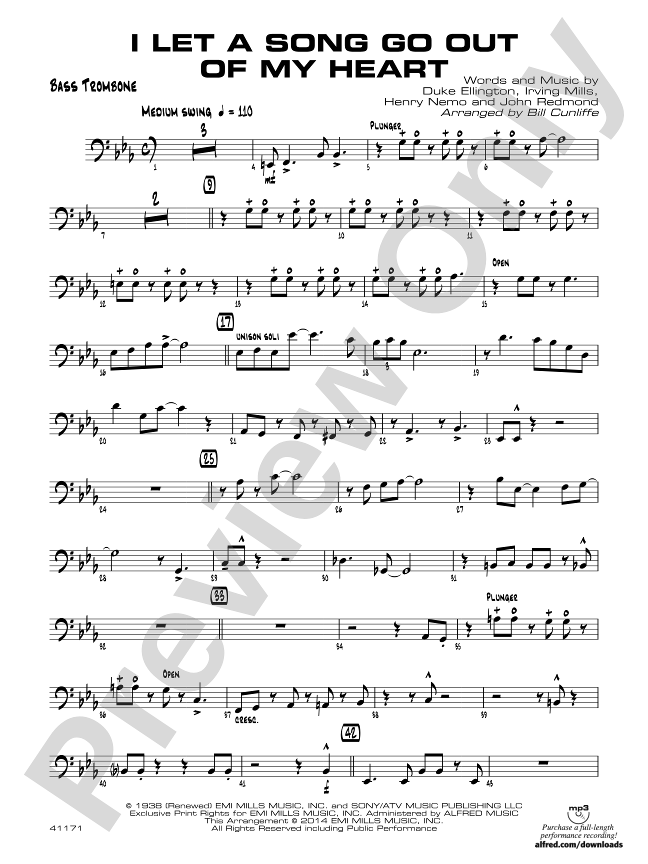 I Let a Song Go Out of My Head: Bass Trombone