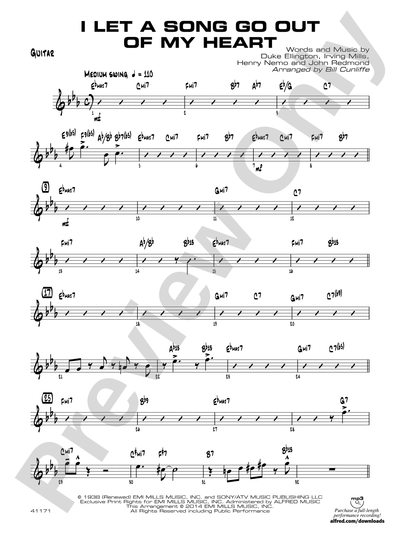 I Let a Song Go Out of My Head: Guitar