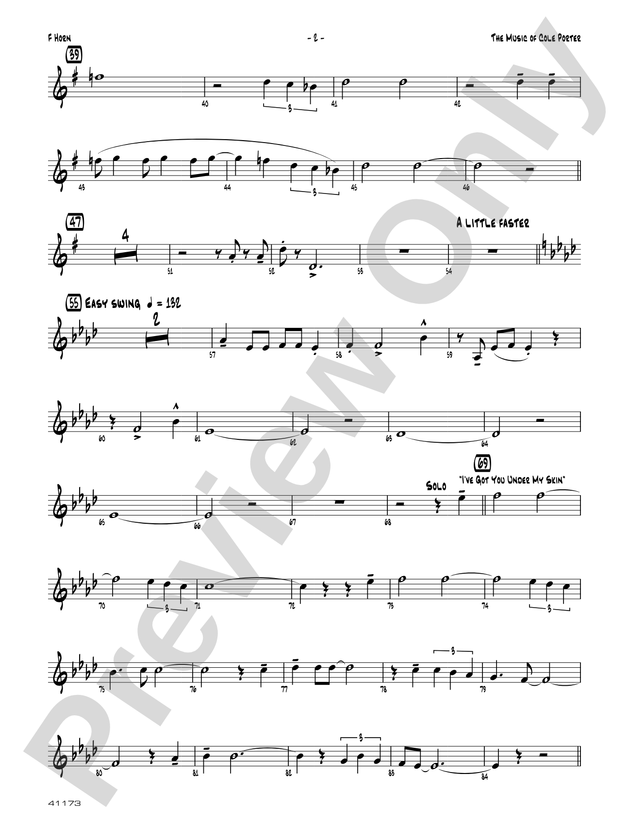 The Music of Cole Porter for Brass Quintet: 1st F Horn