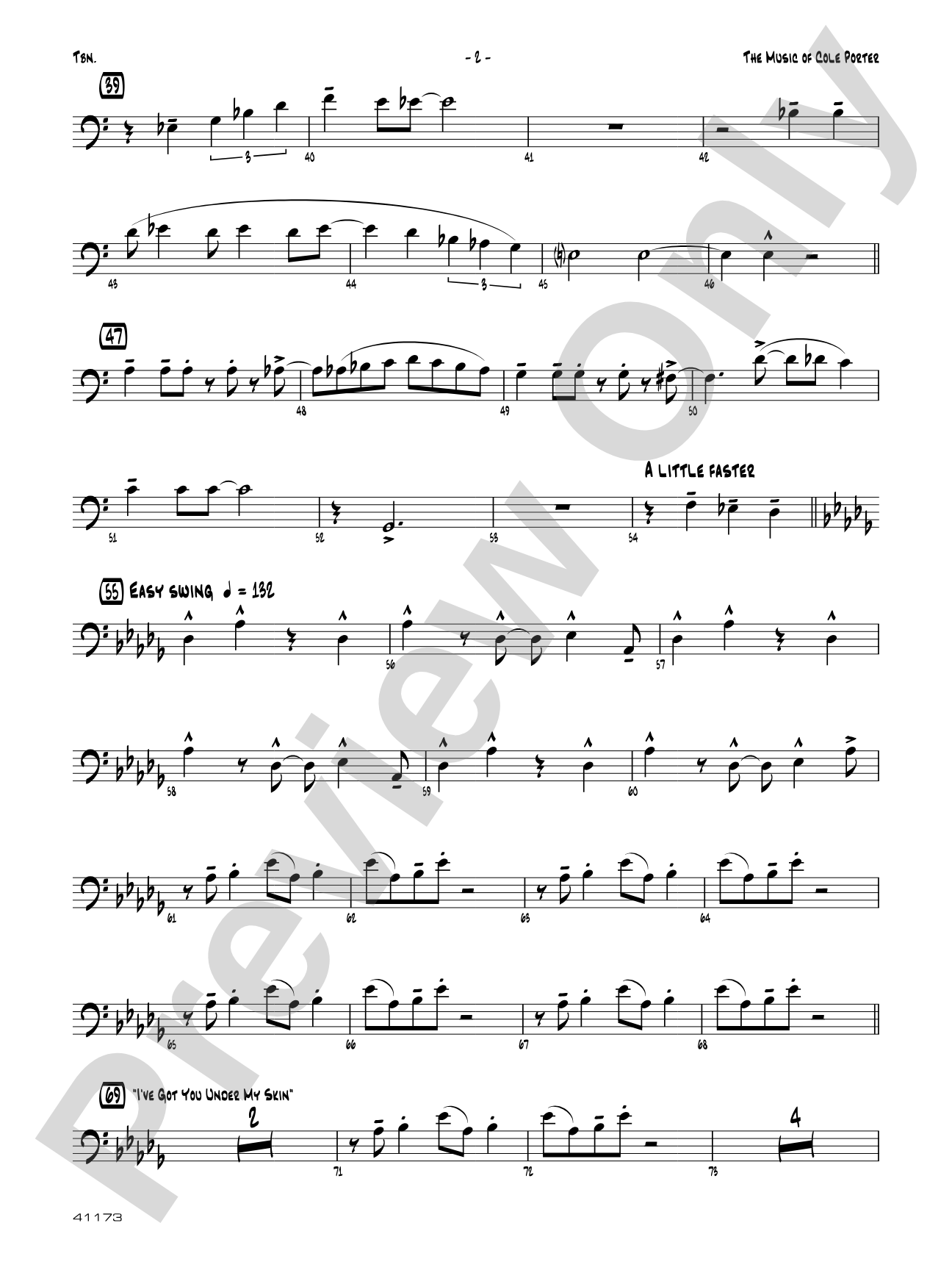 The Music of Cole Porter for Brass Quintet: 1st Trombone