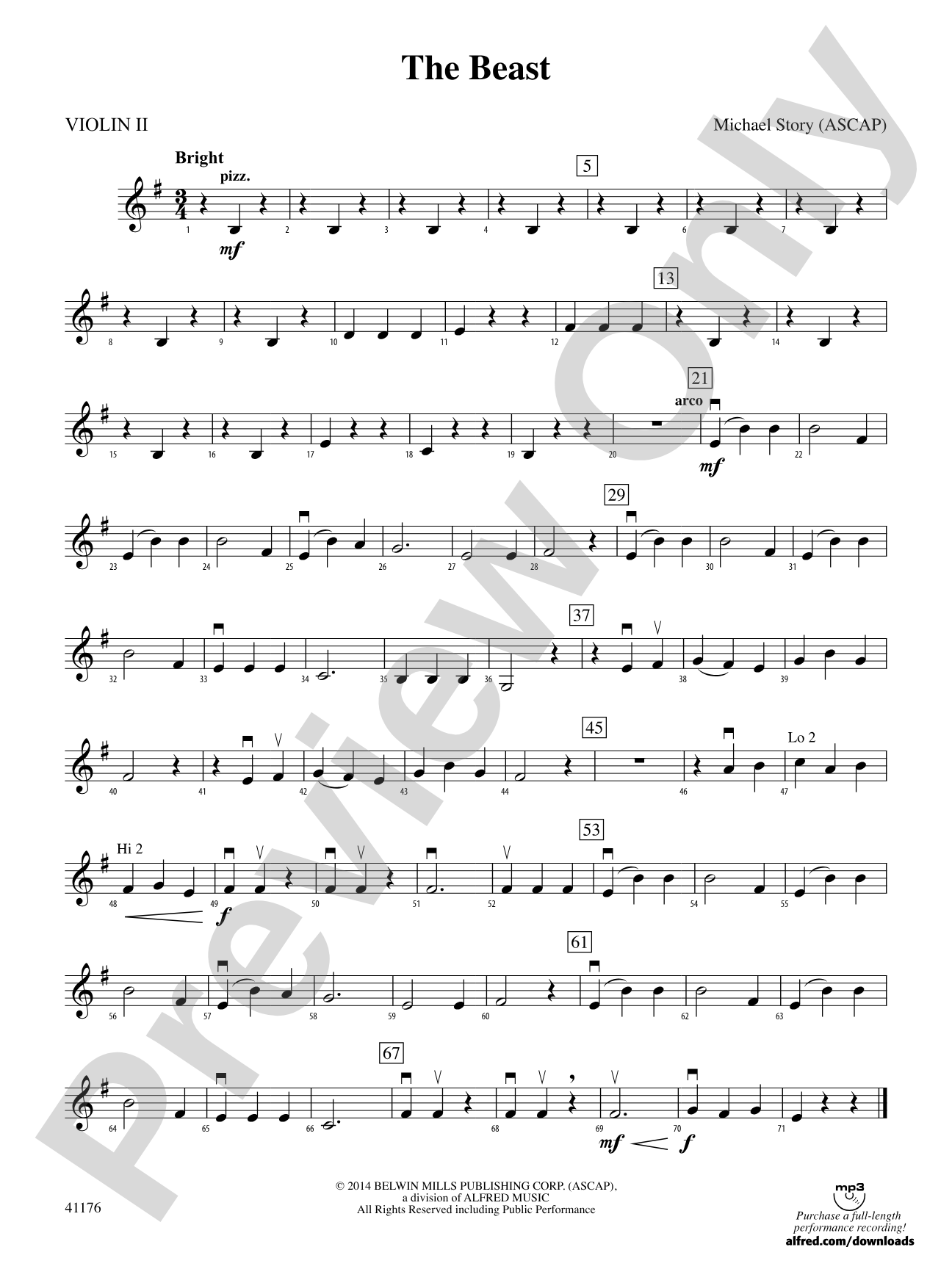The Beast: 2nd Violin