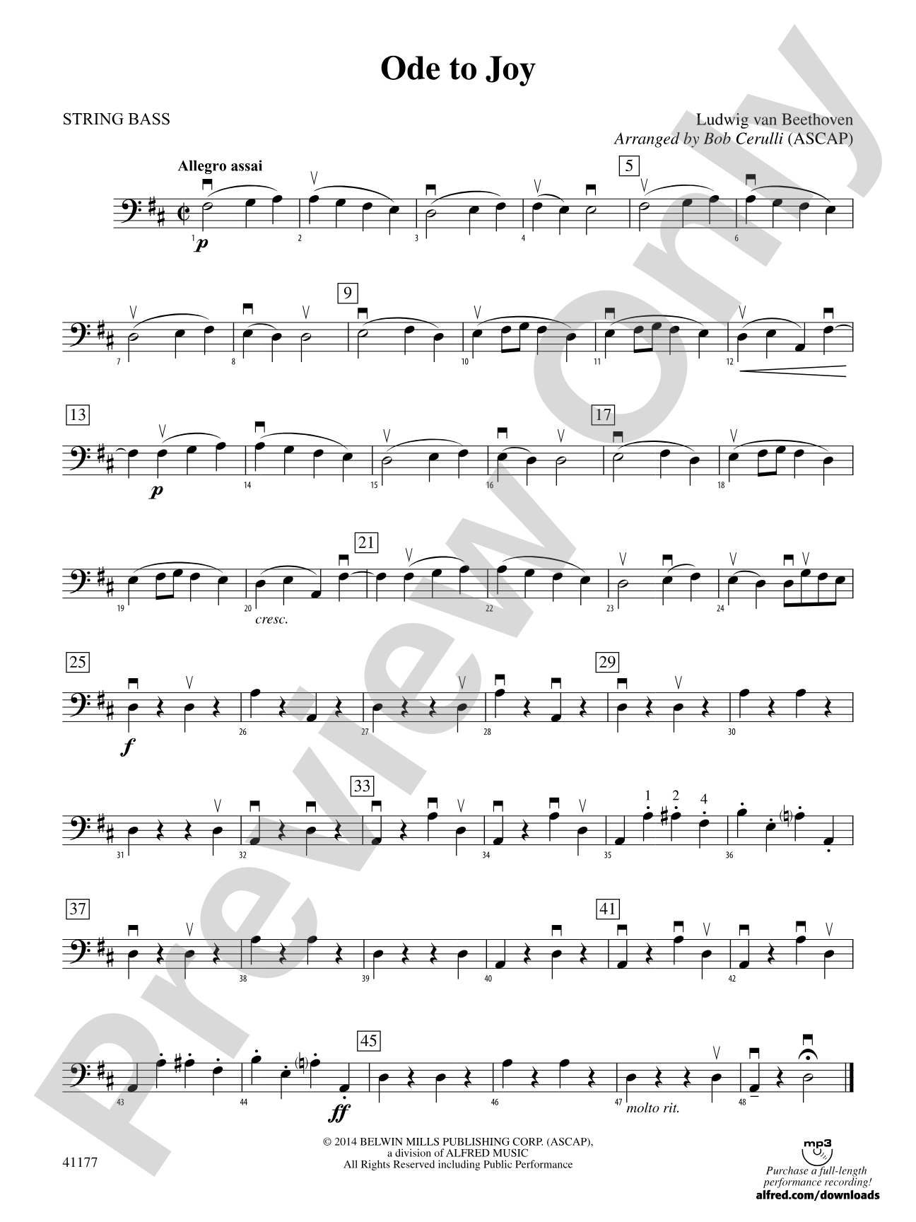 Ode to Joy: String Bass