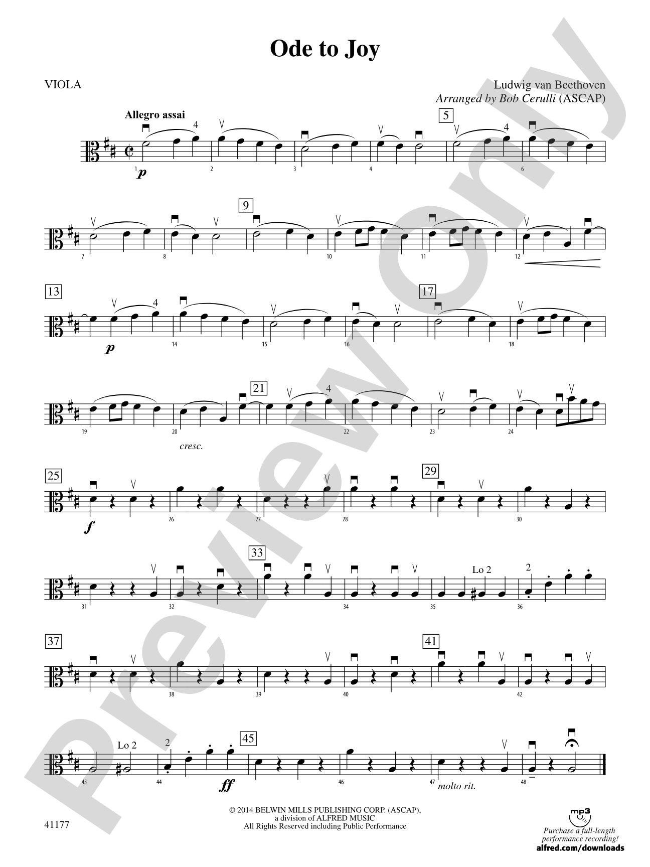 Ode to Joy: Viola