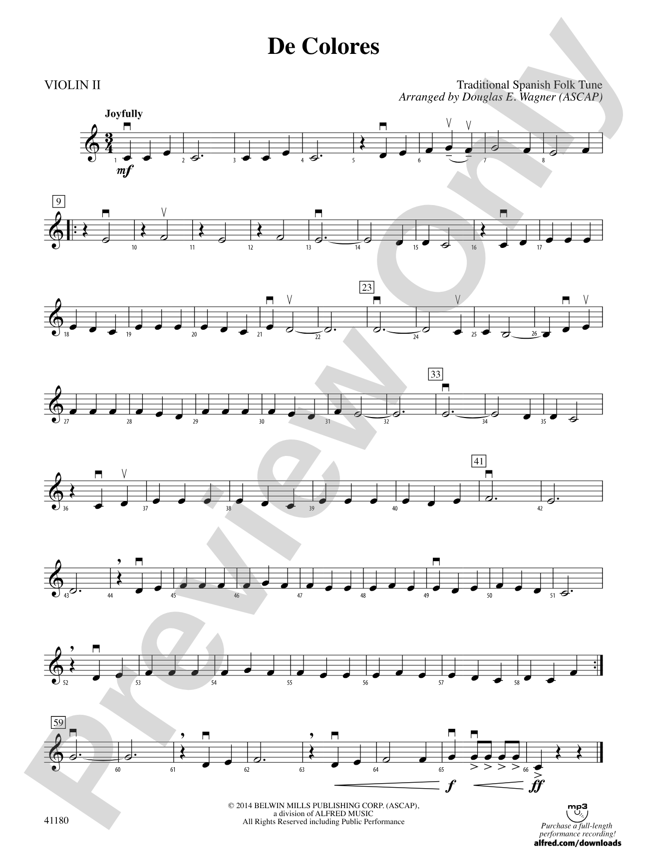 De Colores: 2nd Violin