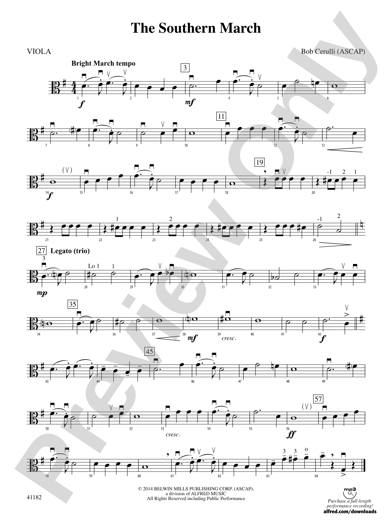 The Southern March: Viola