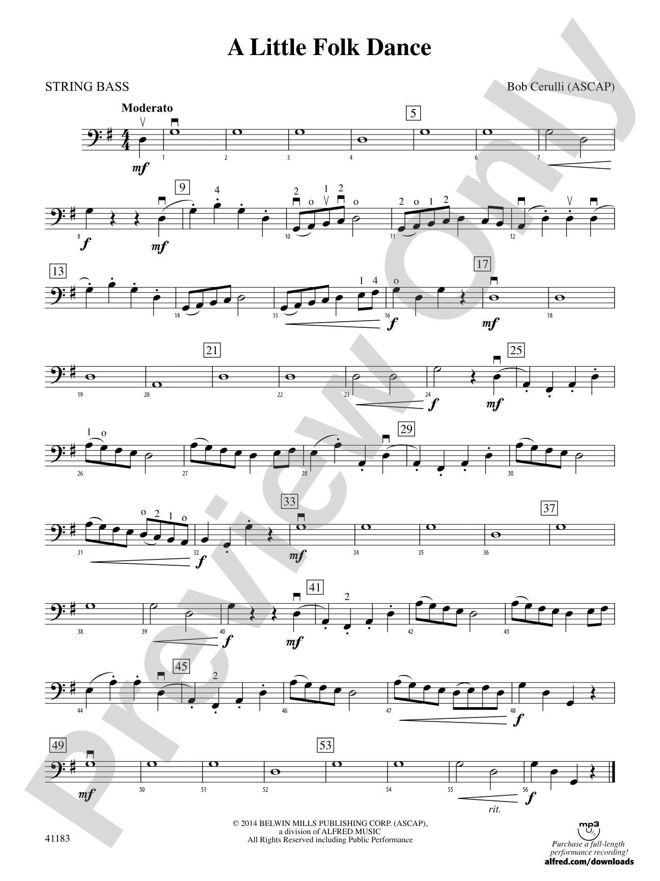 A Little Folk Dance: String Bass