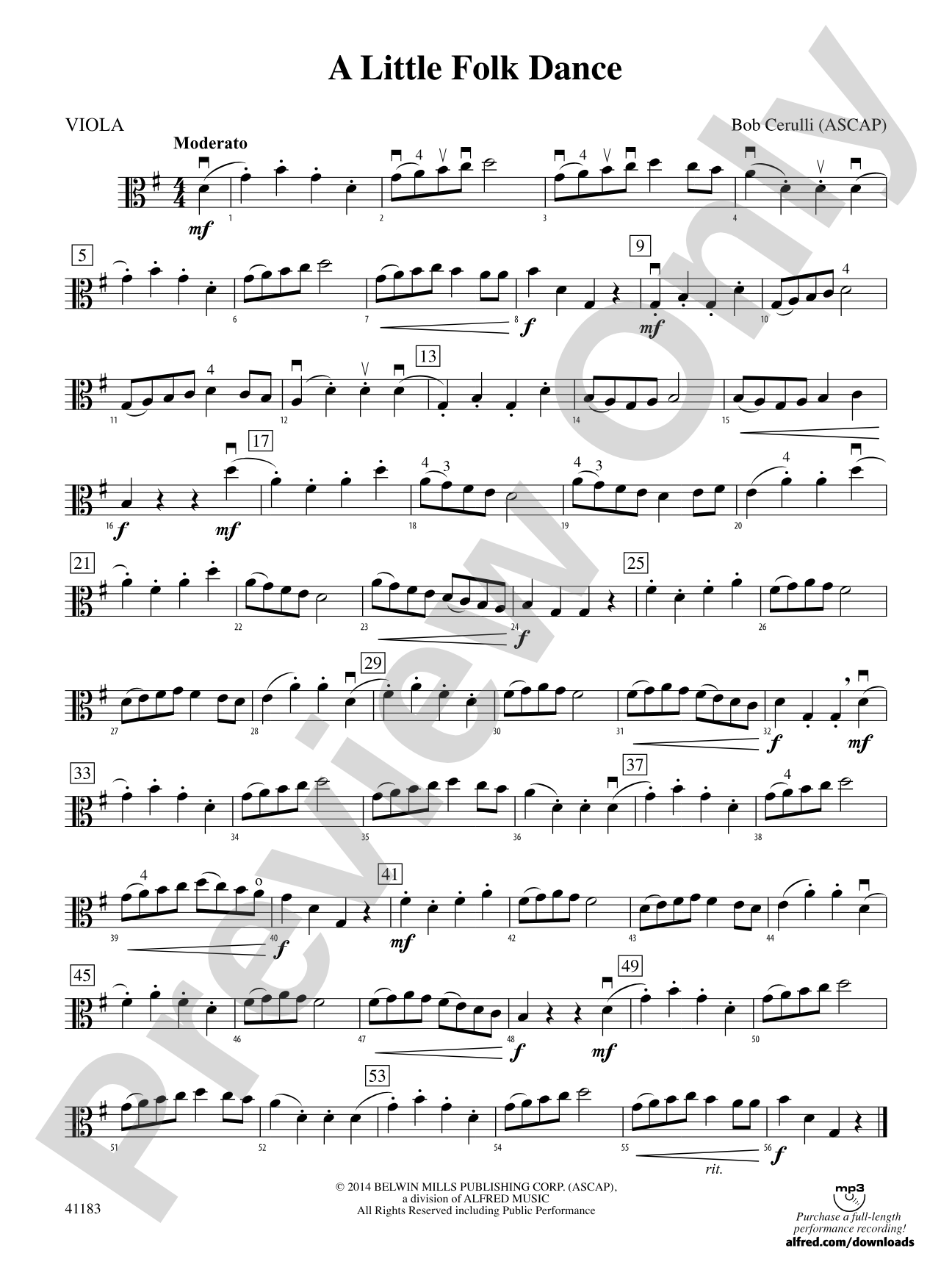 A Little Folk Dance: Viola