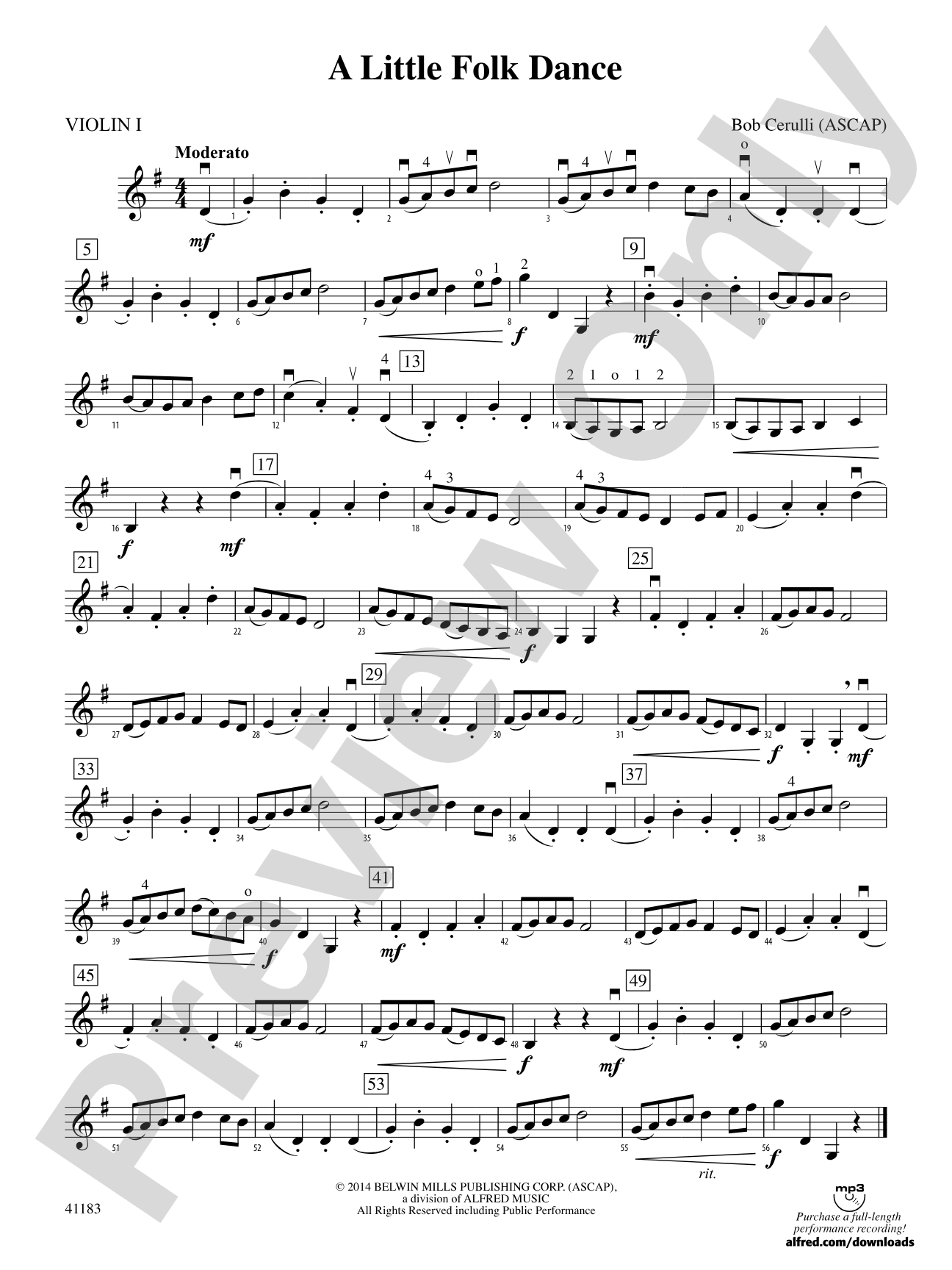 A Little Folk Dance: 1st Violin