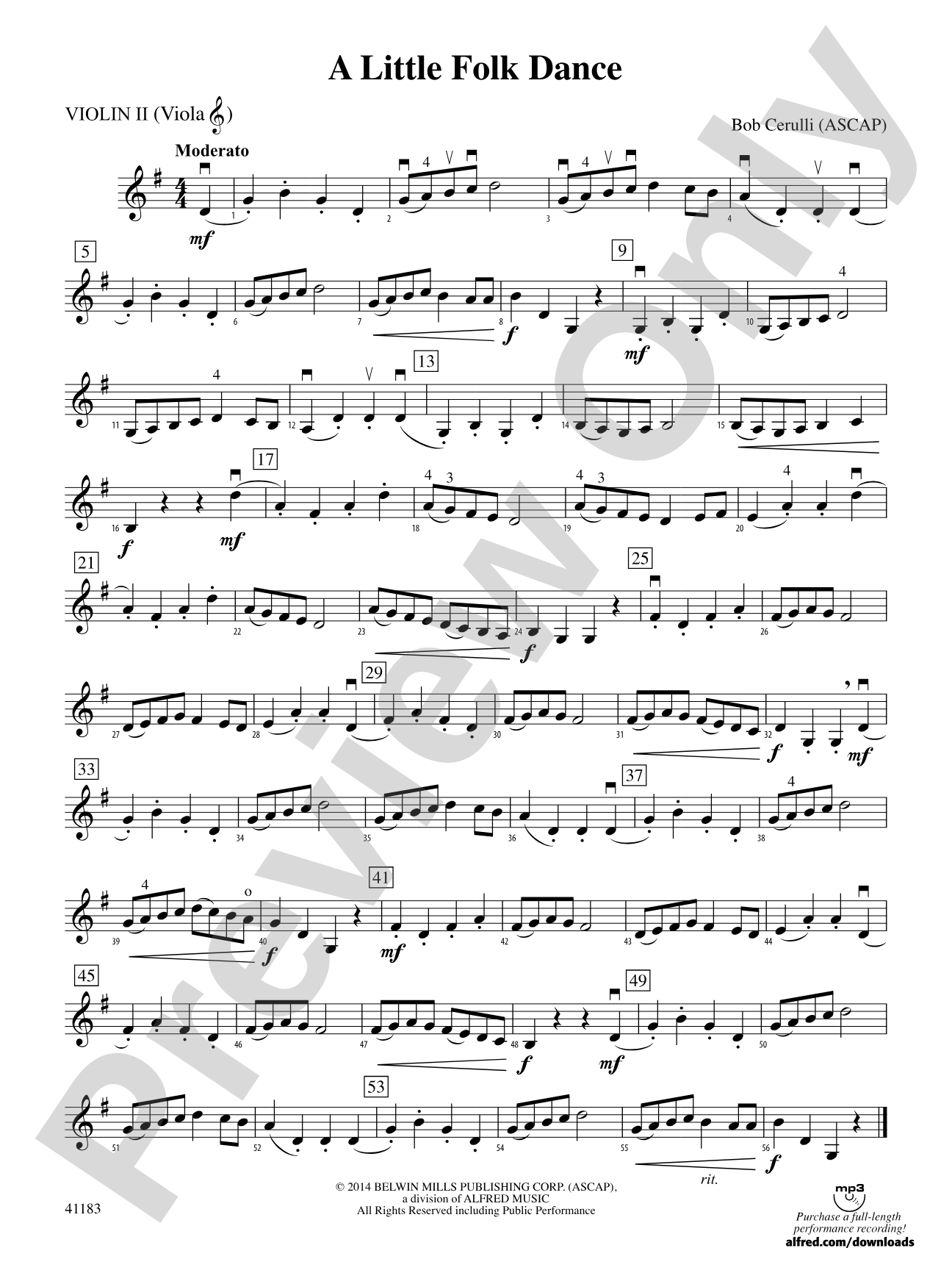 A Little Folk Dance: 2nd Violin