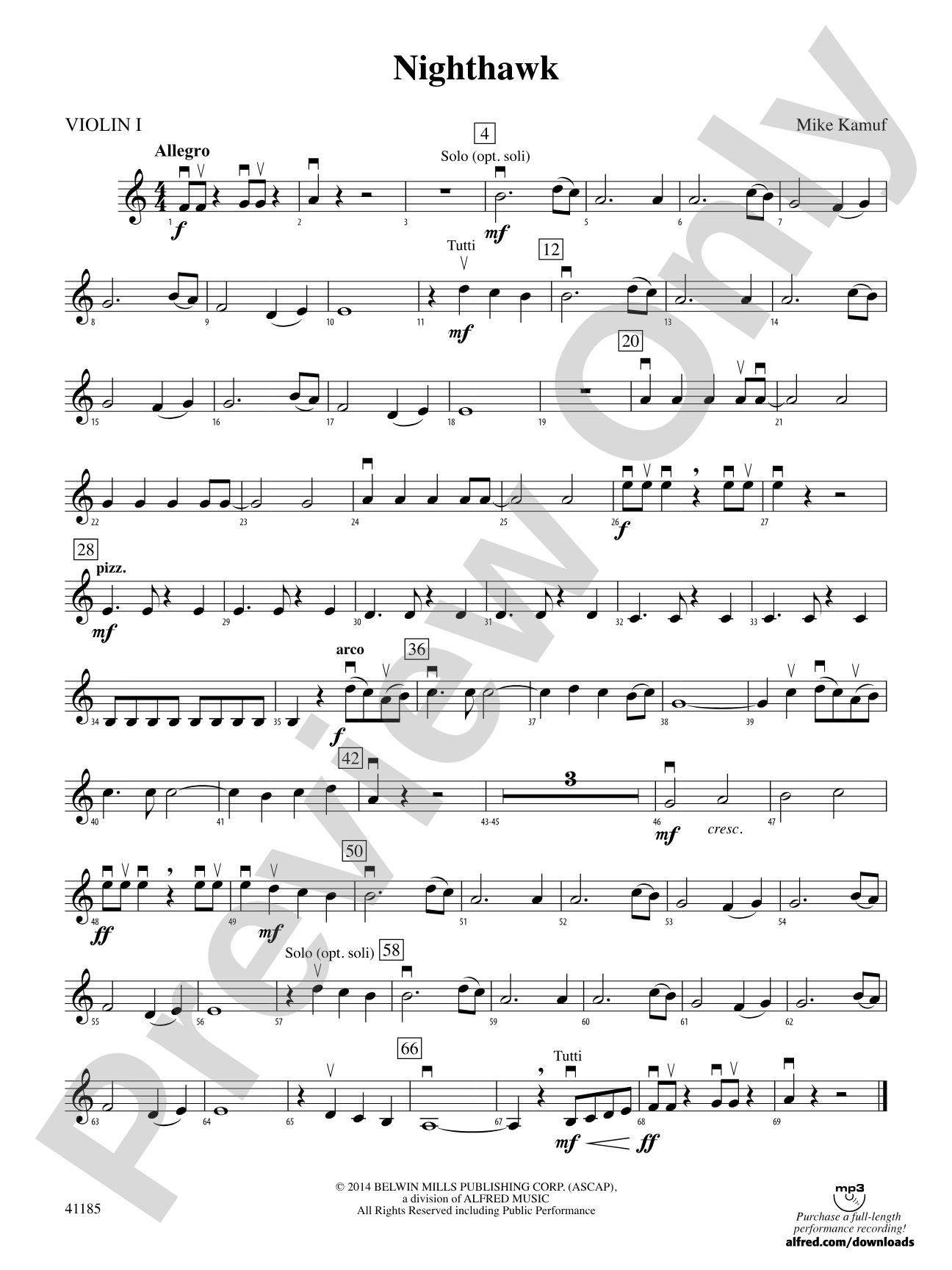 Nighthawk: 1st Violin