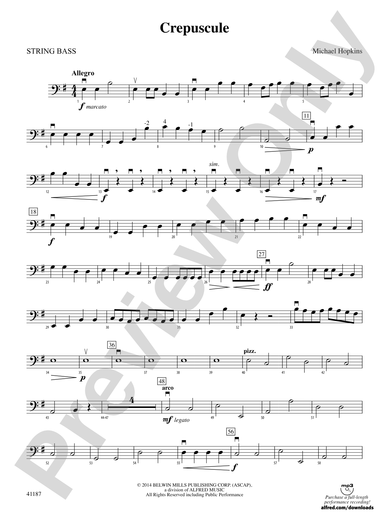 Crepuscule: String Bass