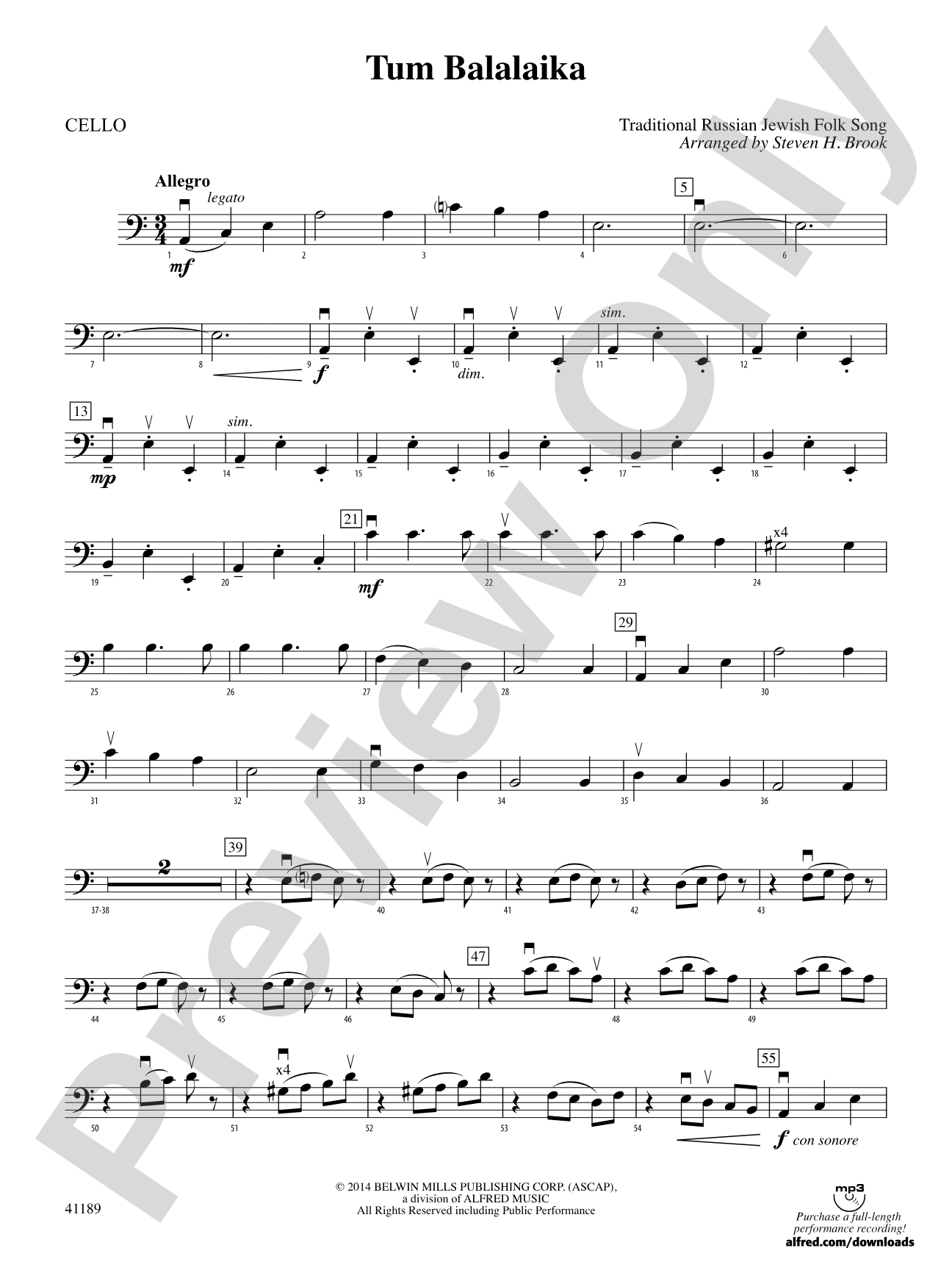 Tum Balalaika: Cello