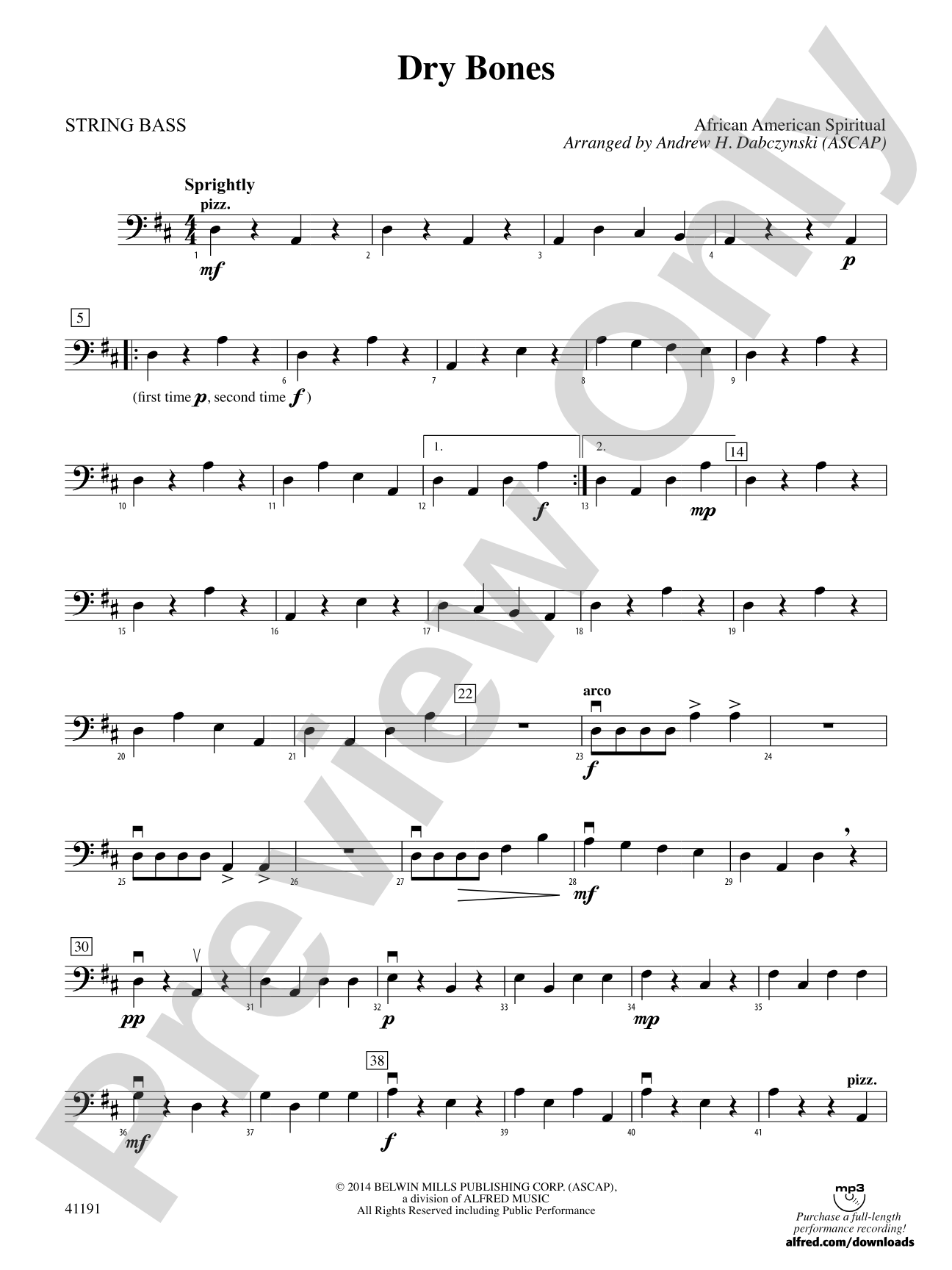 Dry Bones: String Bass