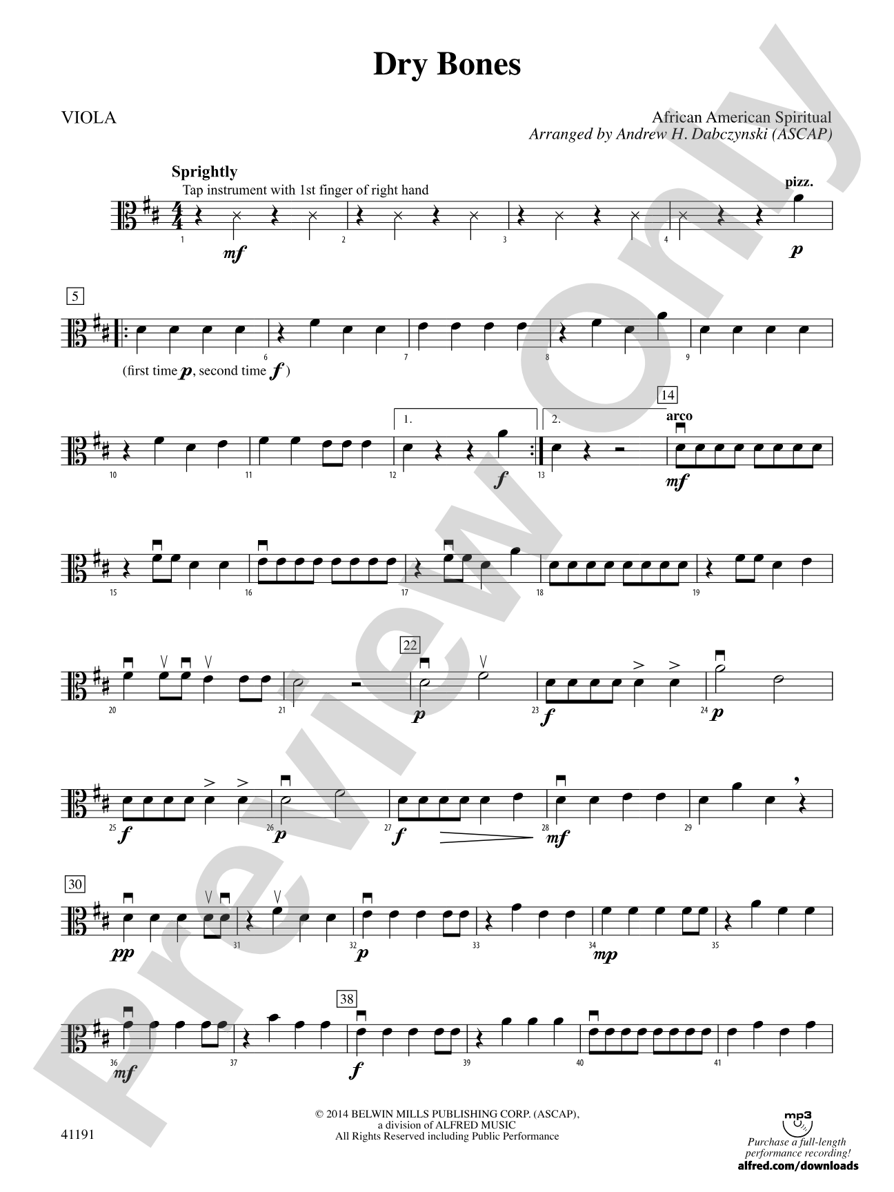 Dry Bones: Viola