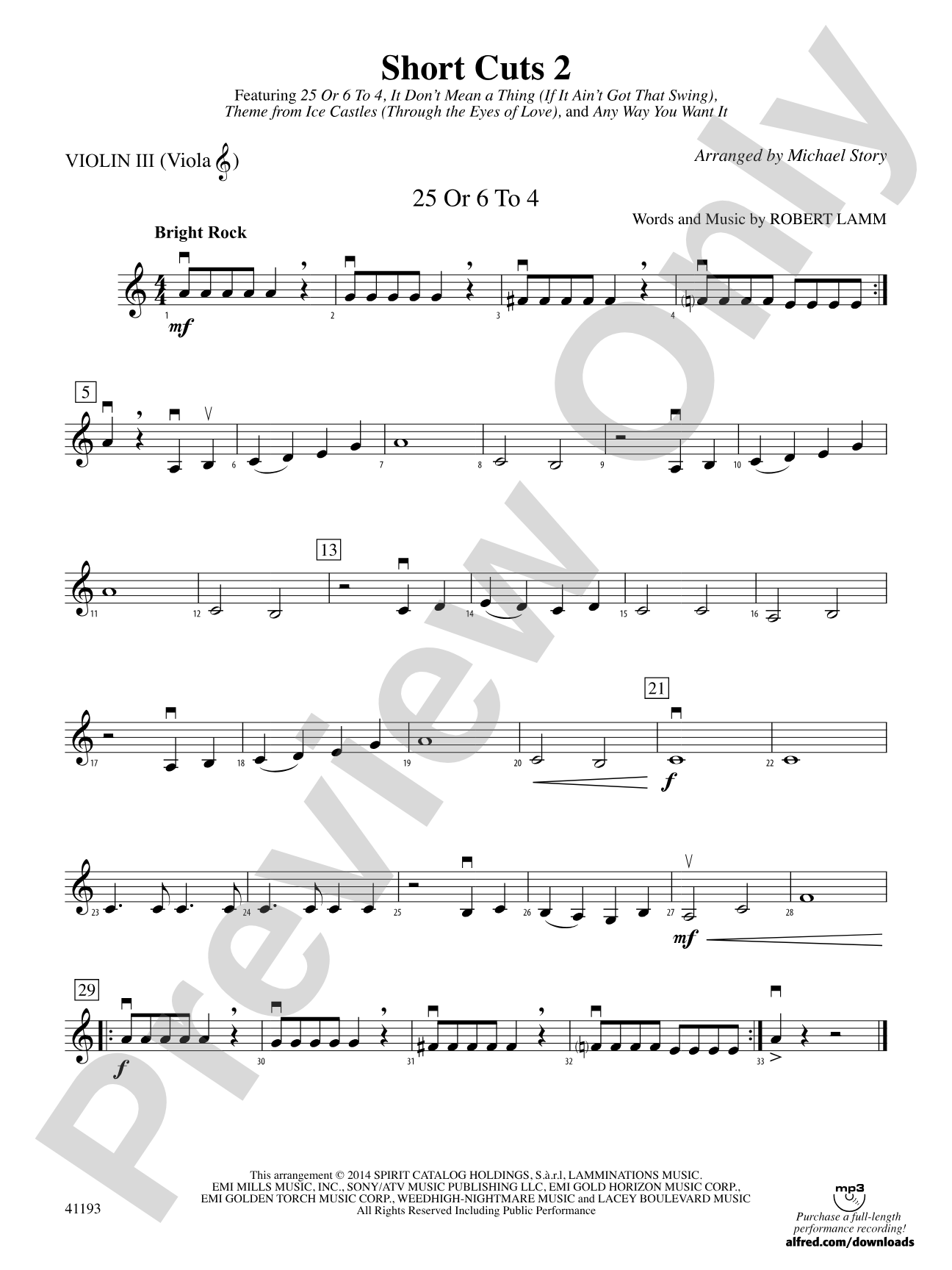 Short Cuts 2: 3rd Violin (Viola [TC])