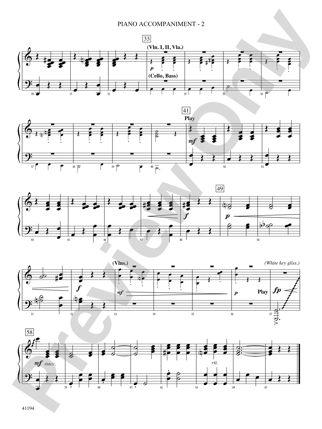 The Wizard of Oz, Suite from: Piano Accompaniment