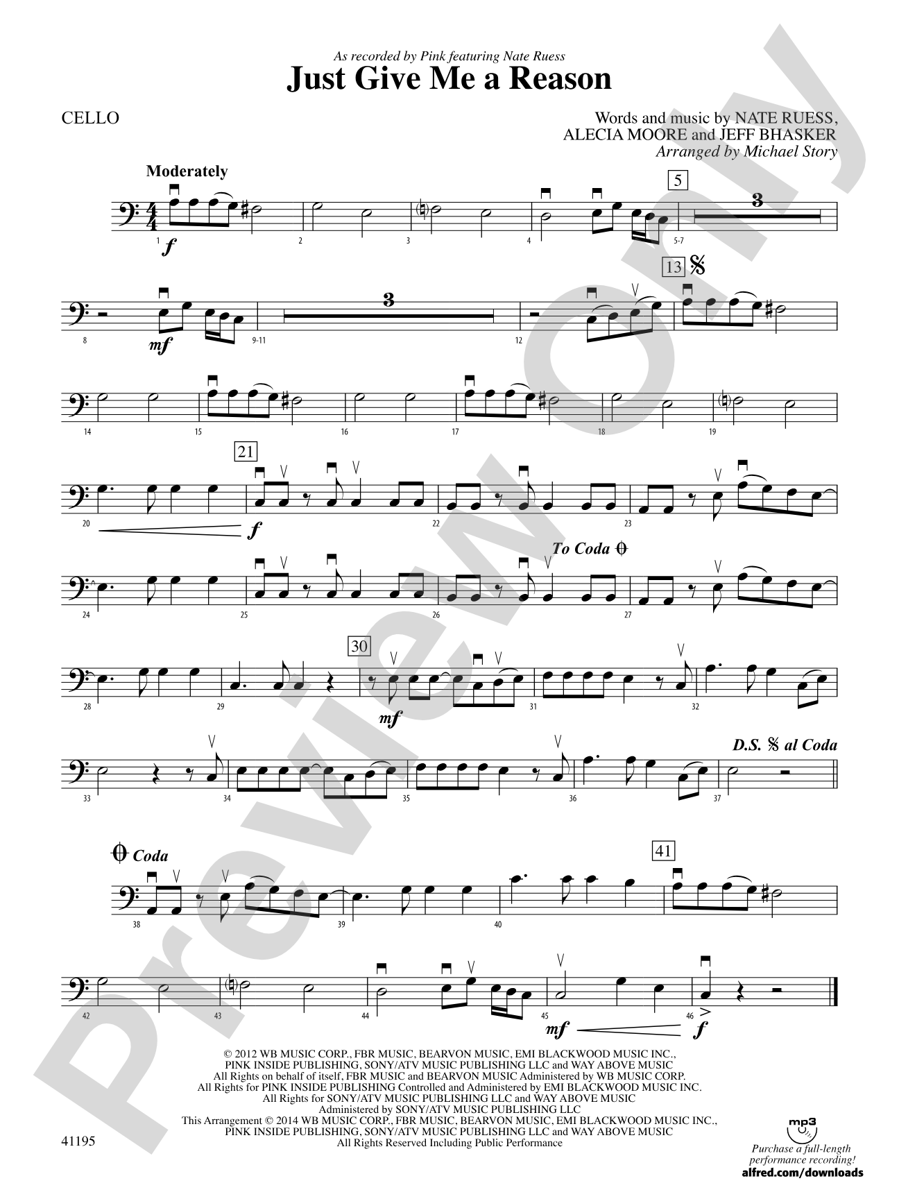Just Give Me a Reason: Cello