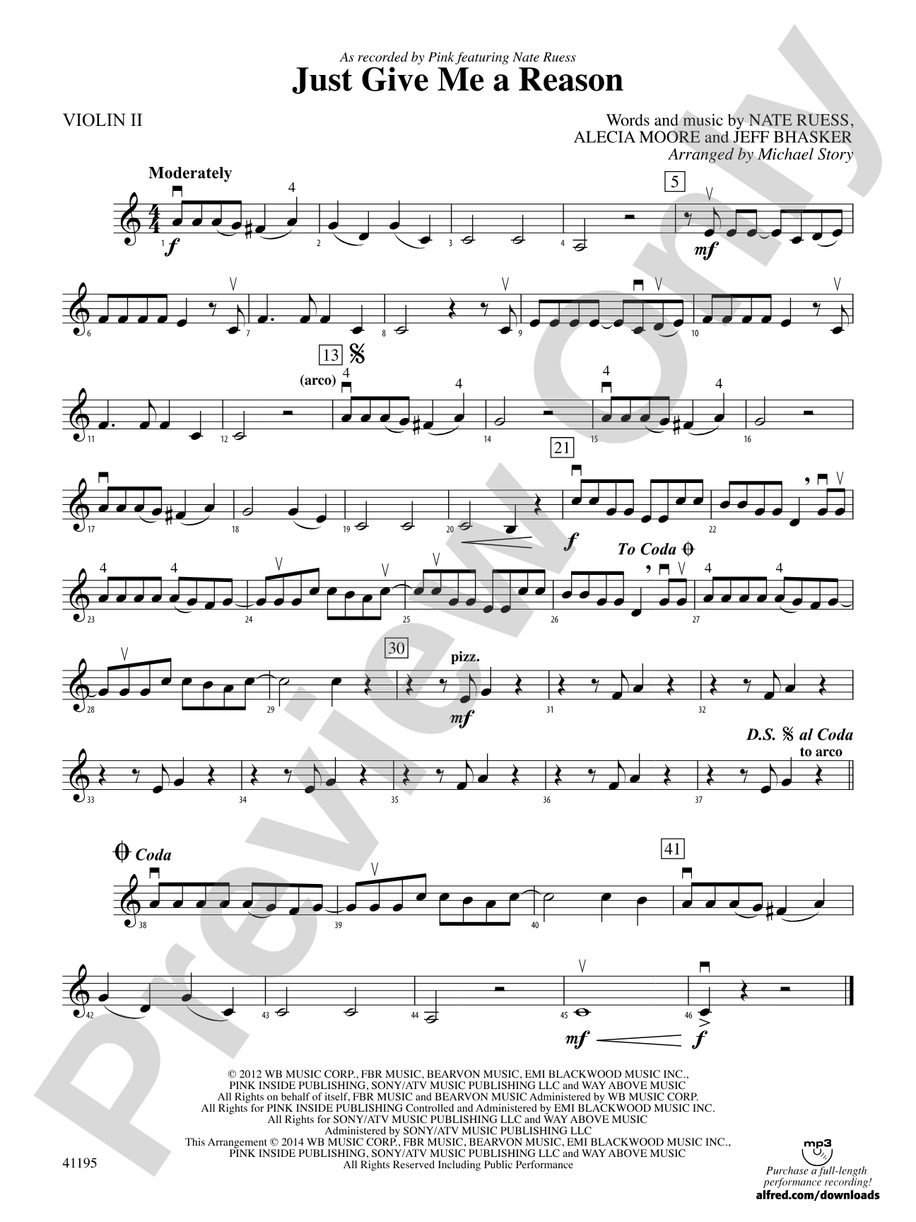 Just Give Me a Reason: 2nd Violin
