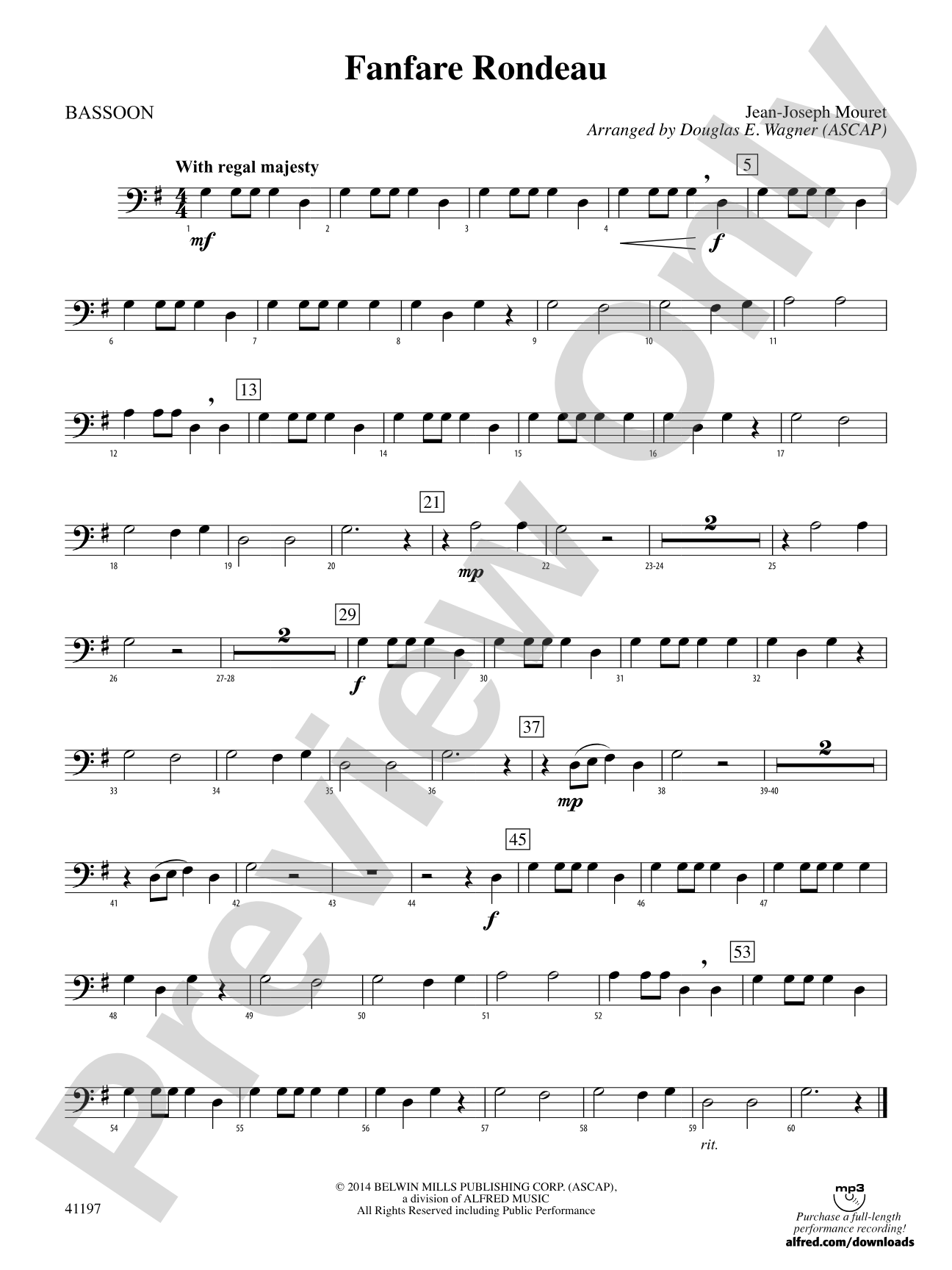 Fanfare Rondeau: Bassoon