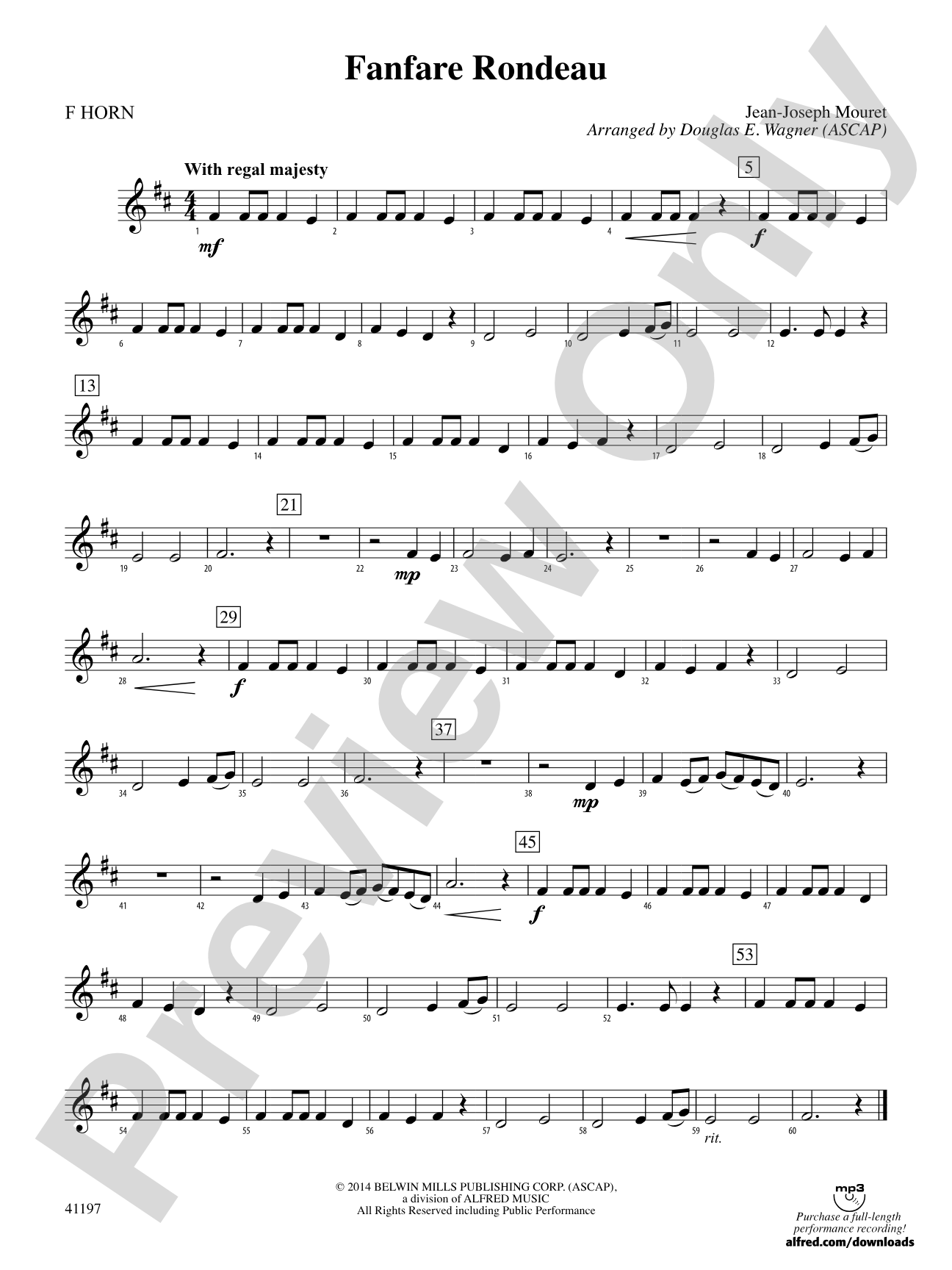 Fanfare Rondeau: 1st F Horn