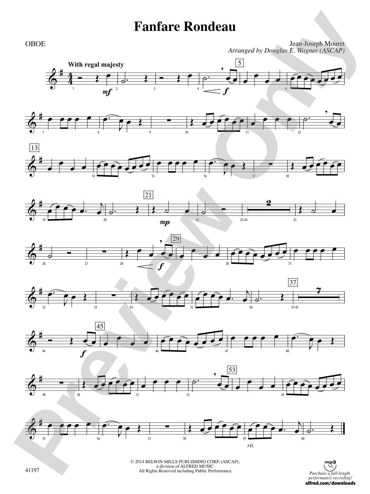 Fanfare Rondeau: Oboe