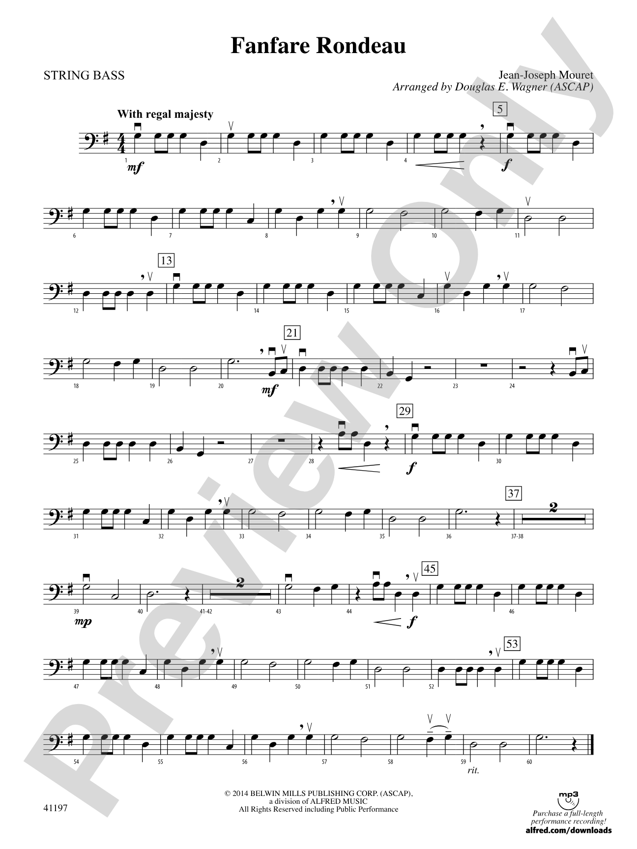 Fanfare Rondeau: String Bass
