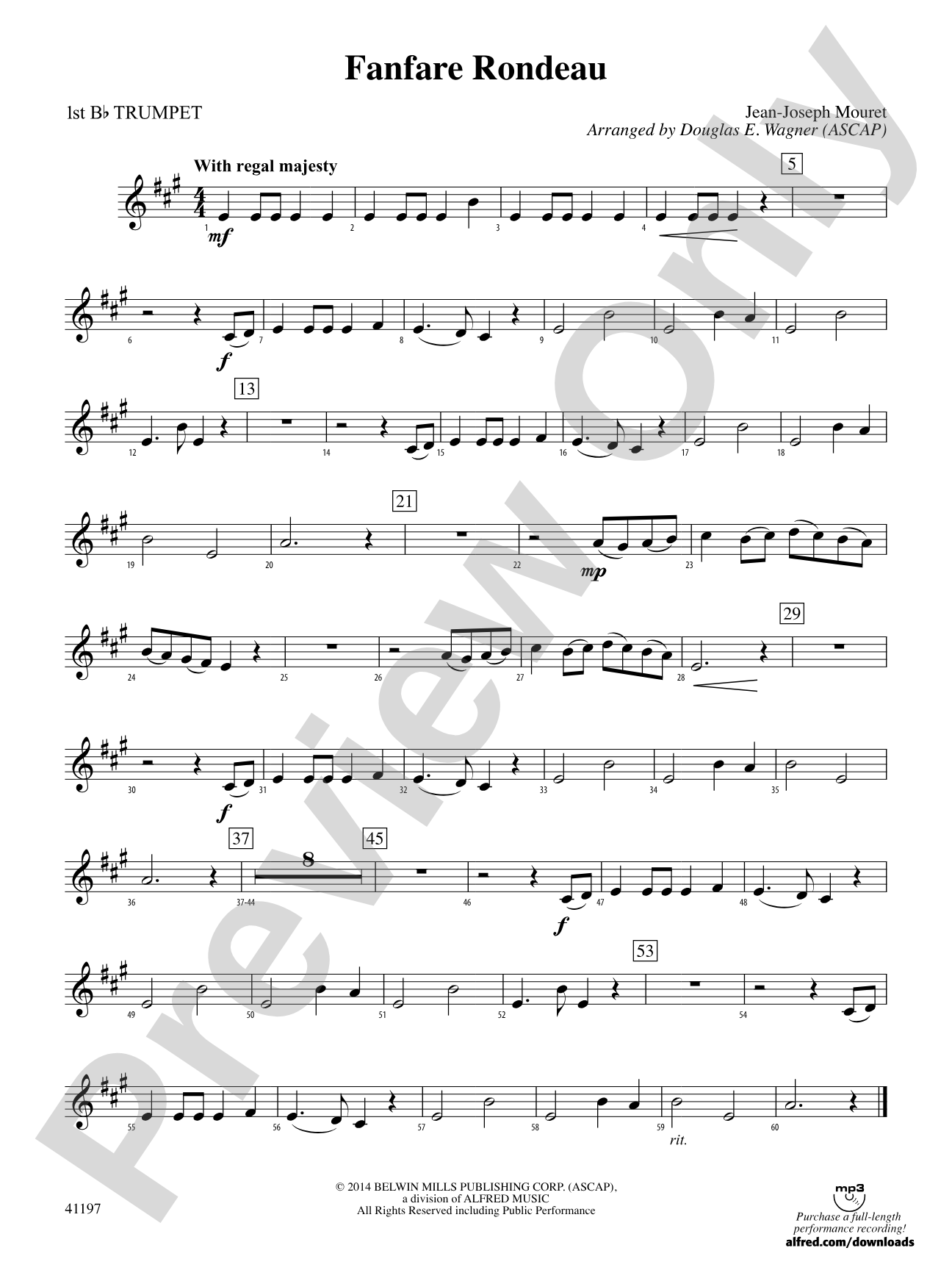 Fanfare Rondeau: 1st B-flat Trumpet