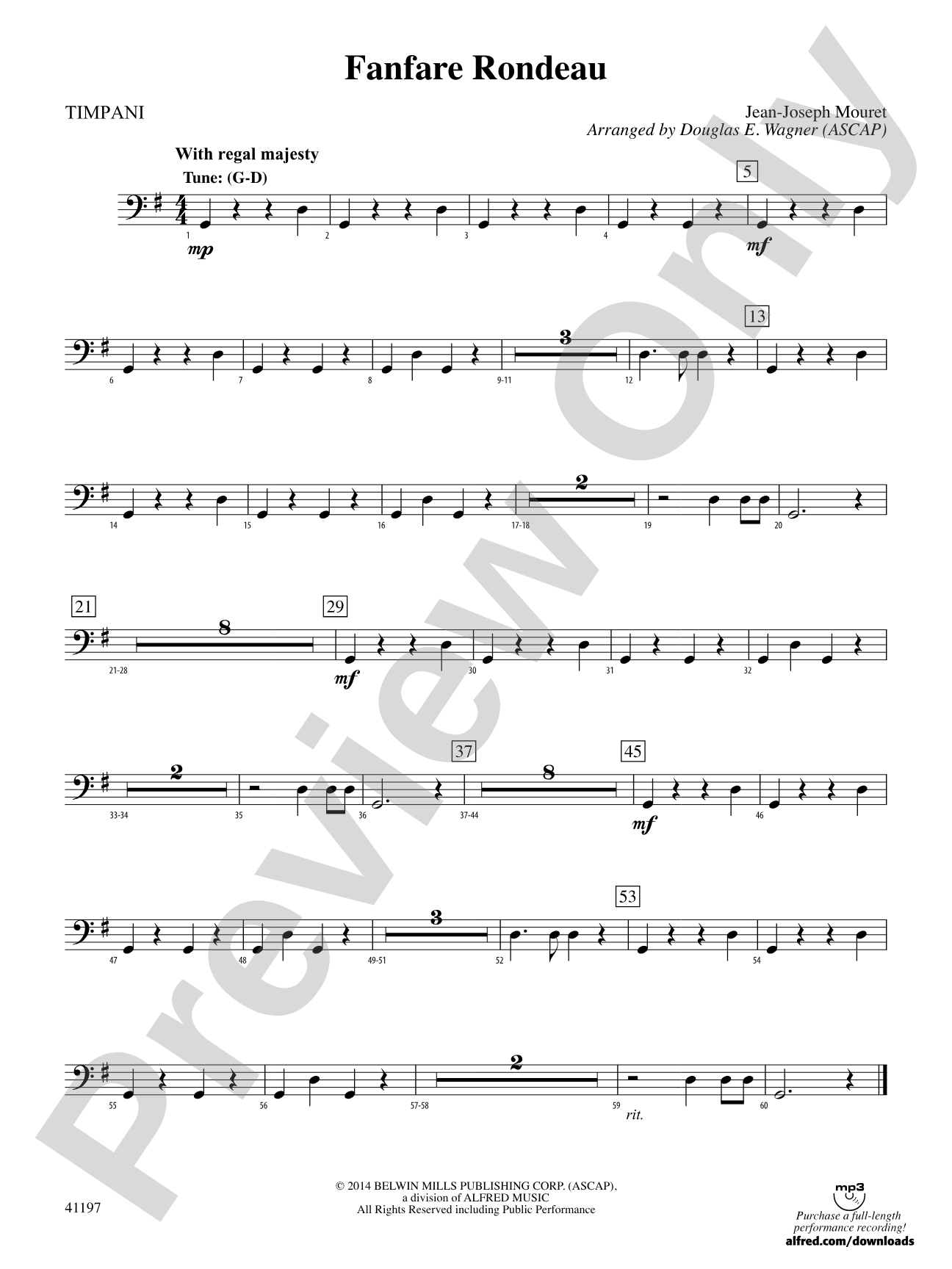 Fanfare Rondeau: Timpani