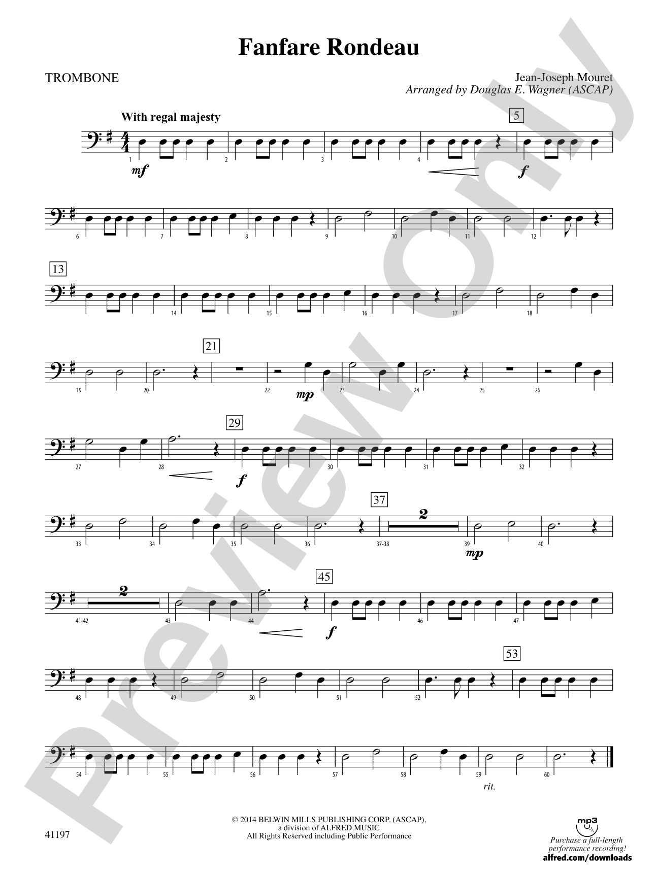 Fanfare Rondeau: 1st Trombone