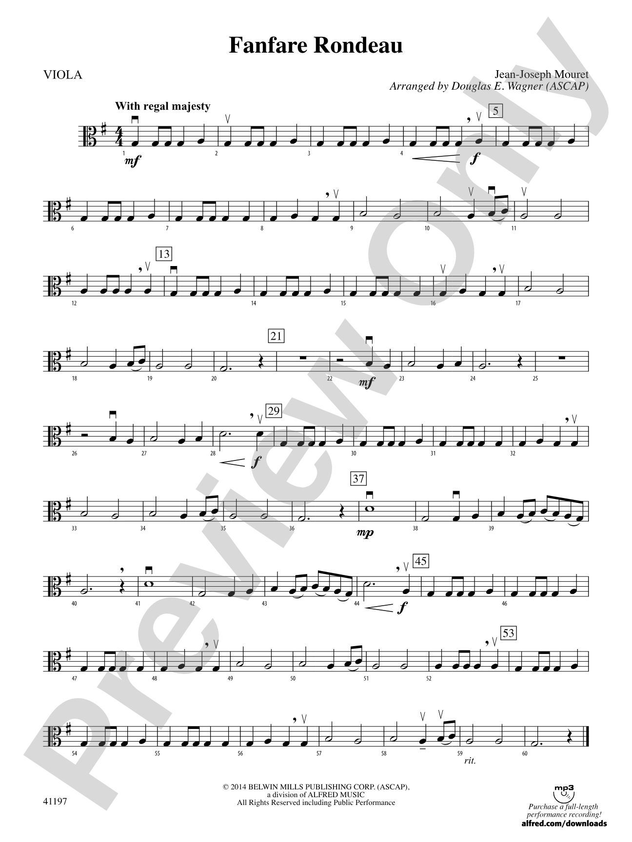 Fanfare Rondeau: Viola