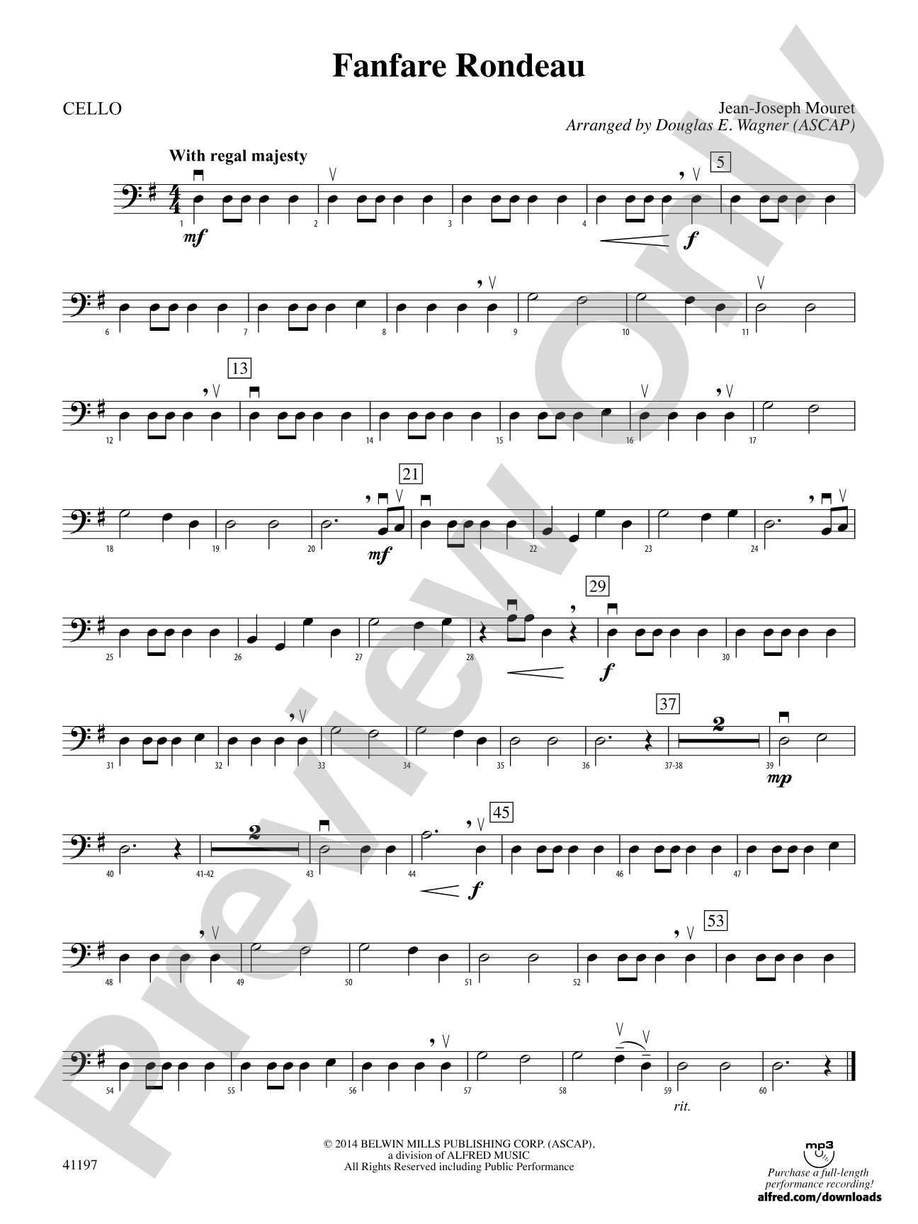 Fanfare Rondeau: Cello