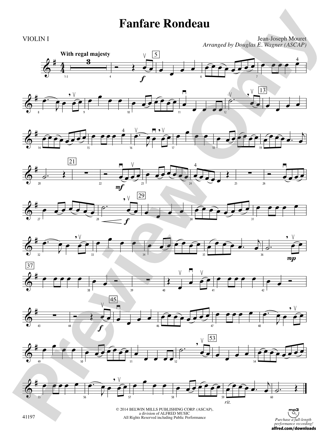 Fanfare Rondeau: 1st Violin