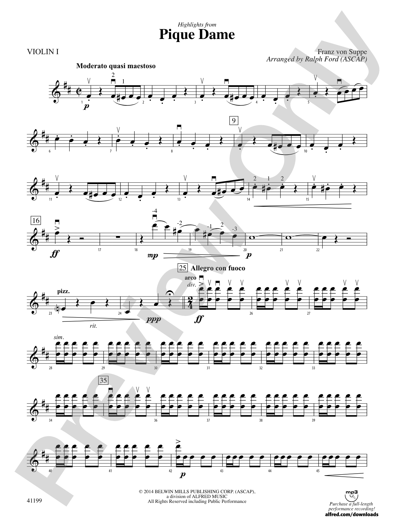 Highlights from Pique Dame: 1st Violin