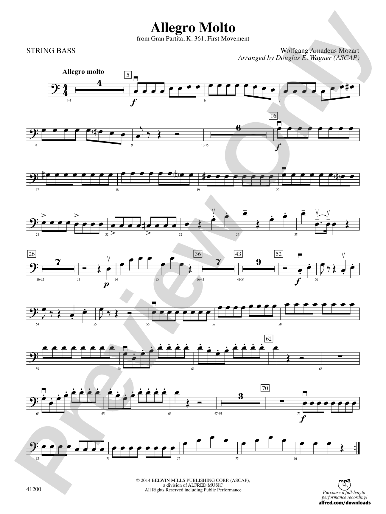 Allegro Molto: String Bass