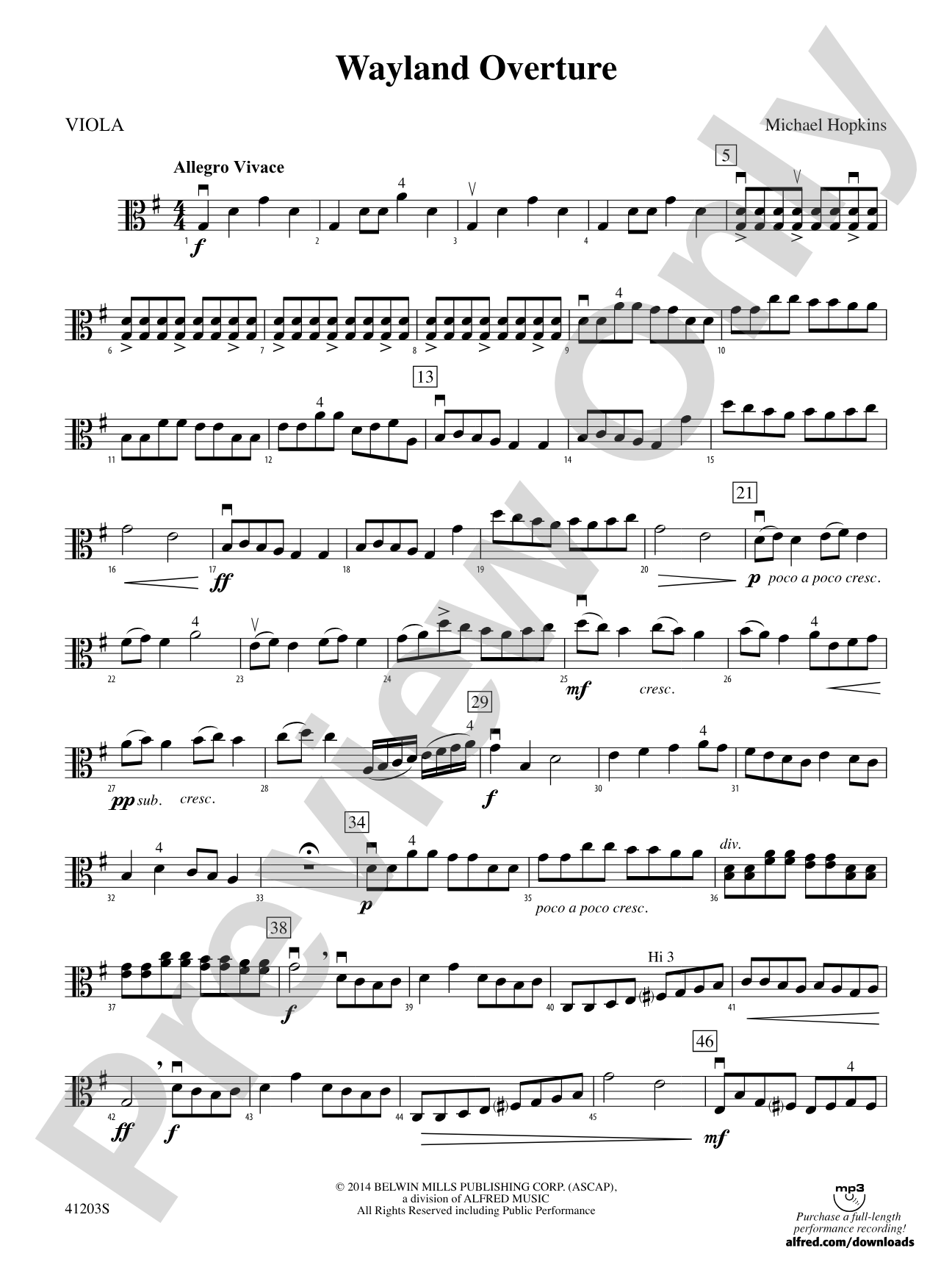 Wayland Overture: Viola
